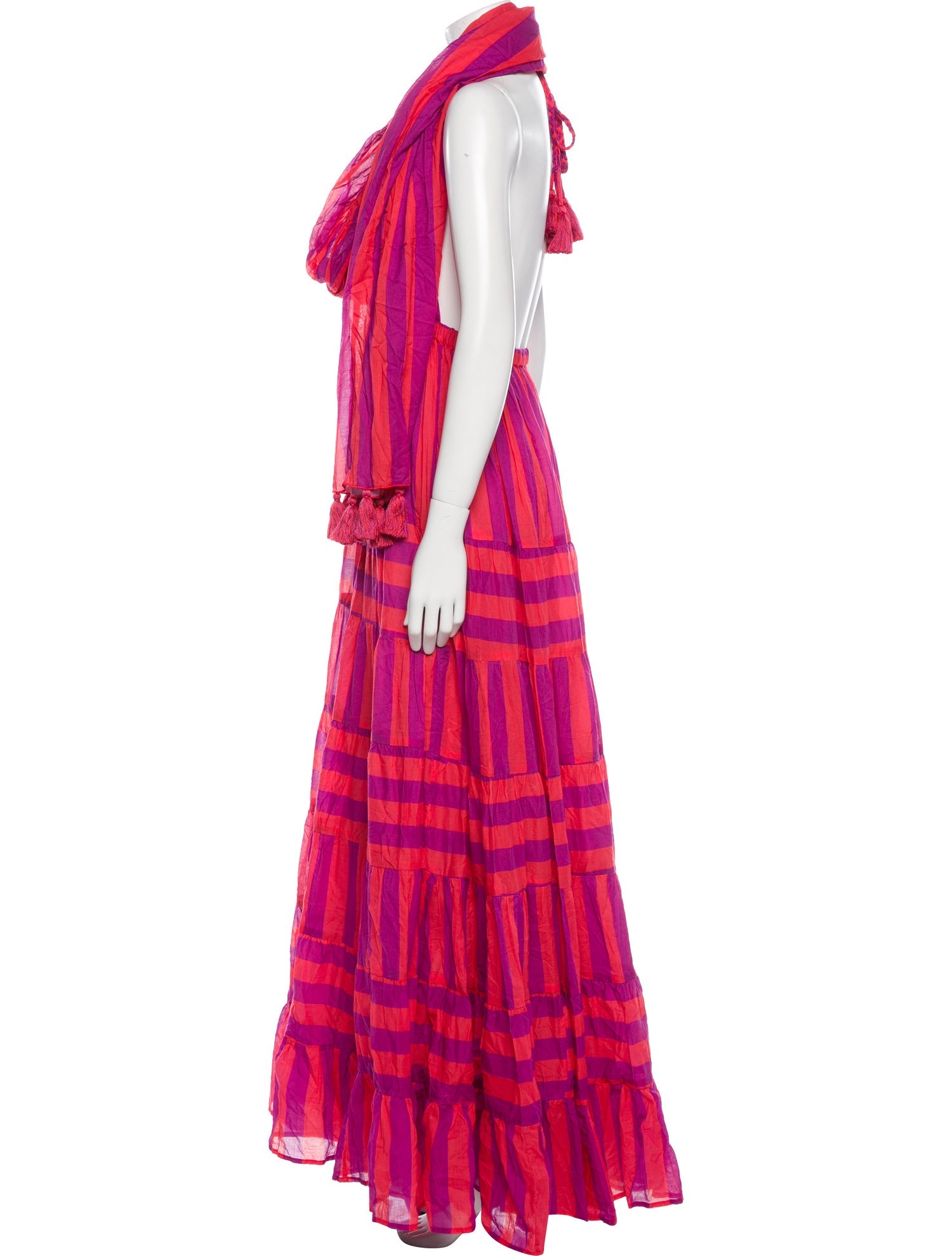 Erika Peña Striped Long Dress w/ Tags