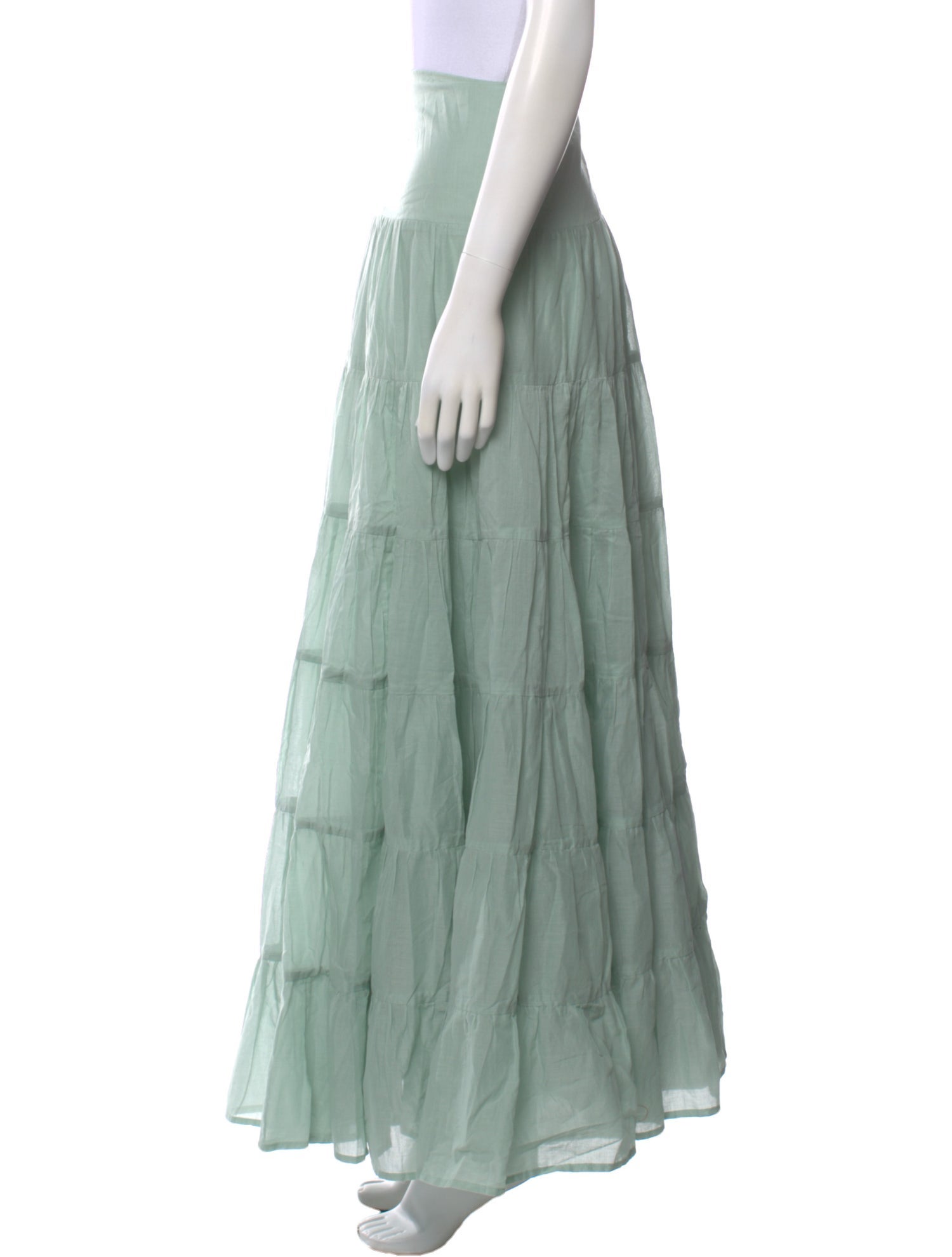 Erika Peña Ruffle Embellishment Long Skirt