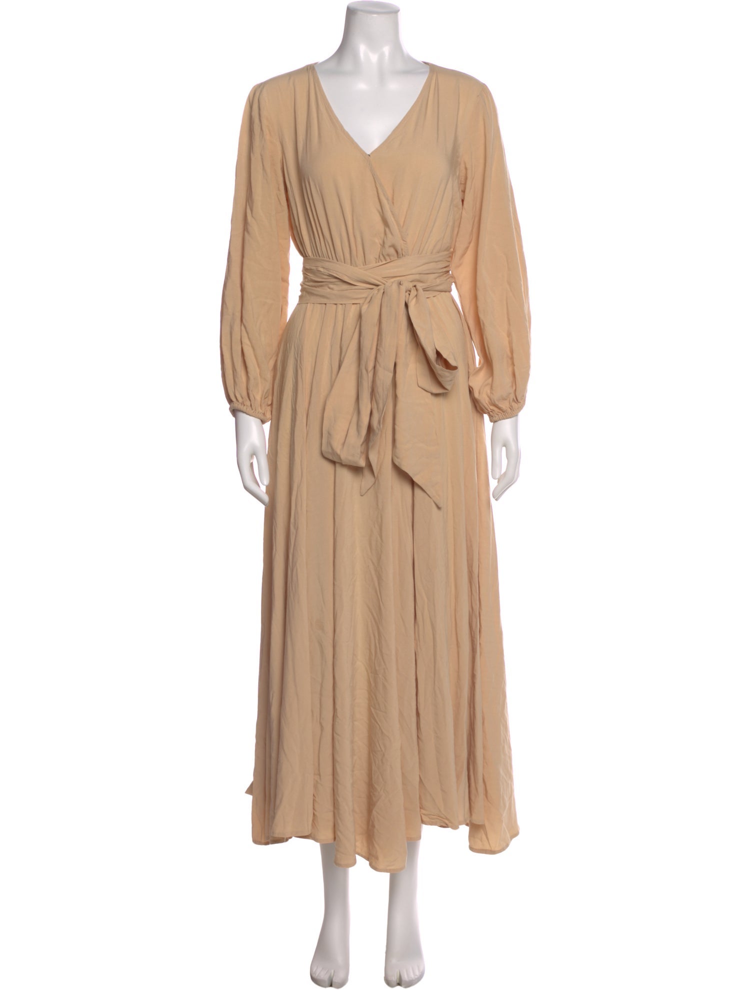 Erika Peña V-Neck Long Dress