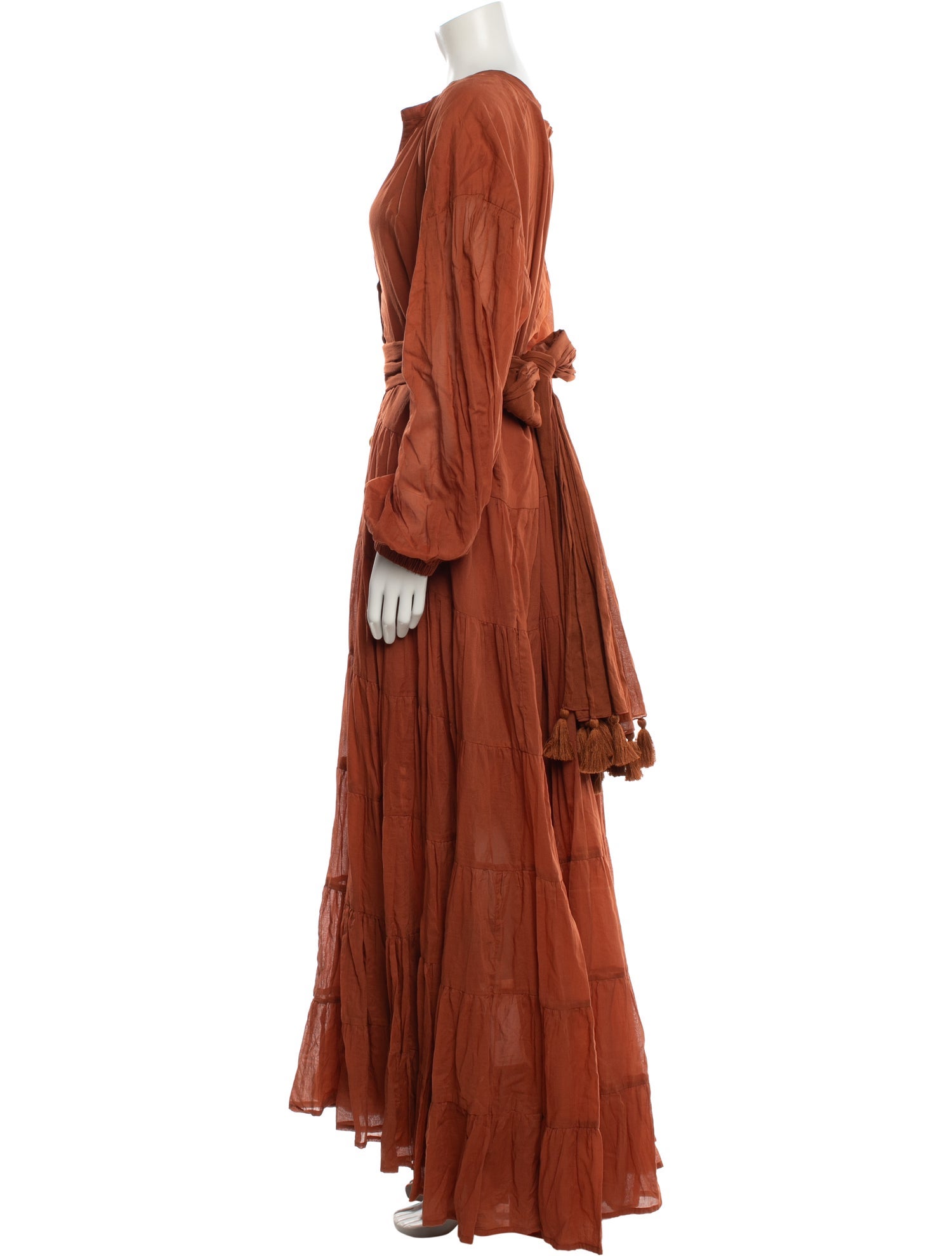 Erika Peña V-Neck Long Dress