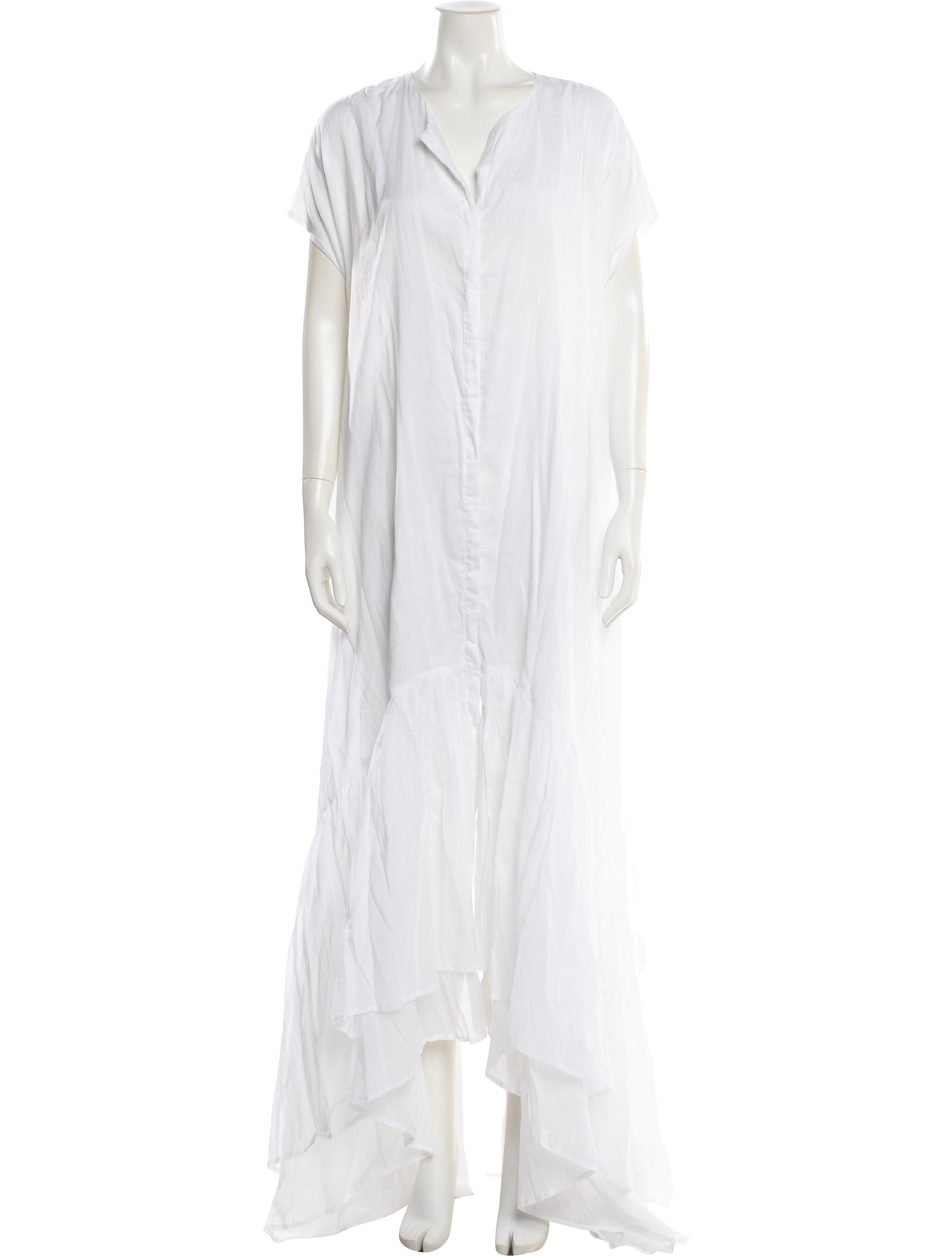 Erika Peña V-Neck Long Dress