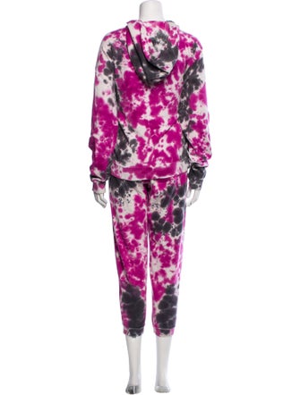 Electric & Rose Tie-Dye Print Lounge Set