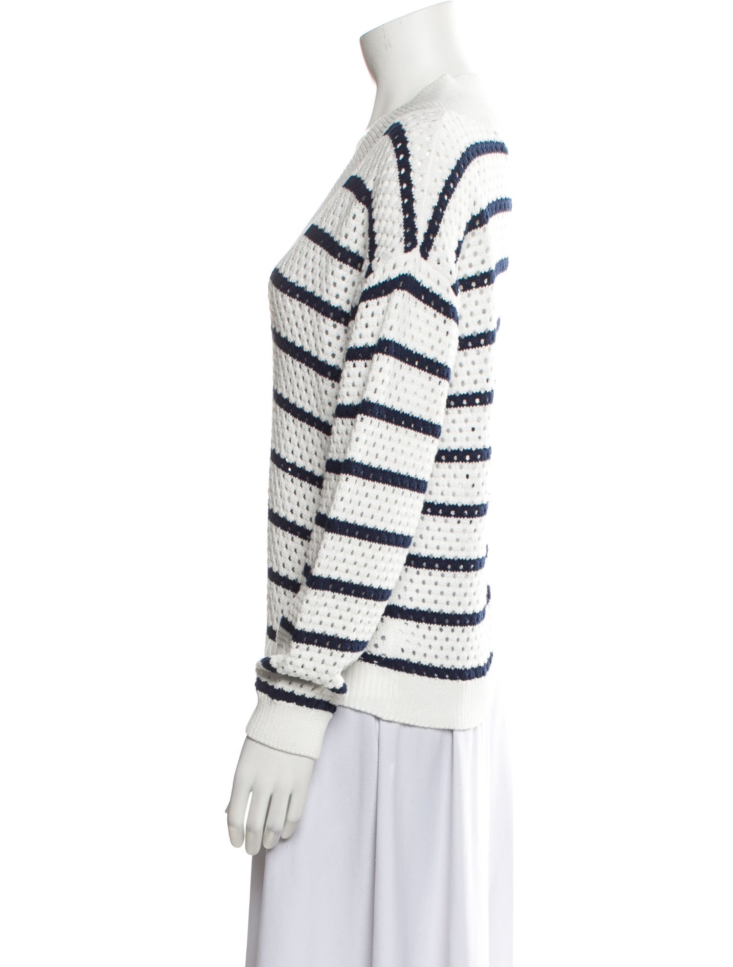 Electric & Rose Striped V-Neck Sweater