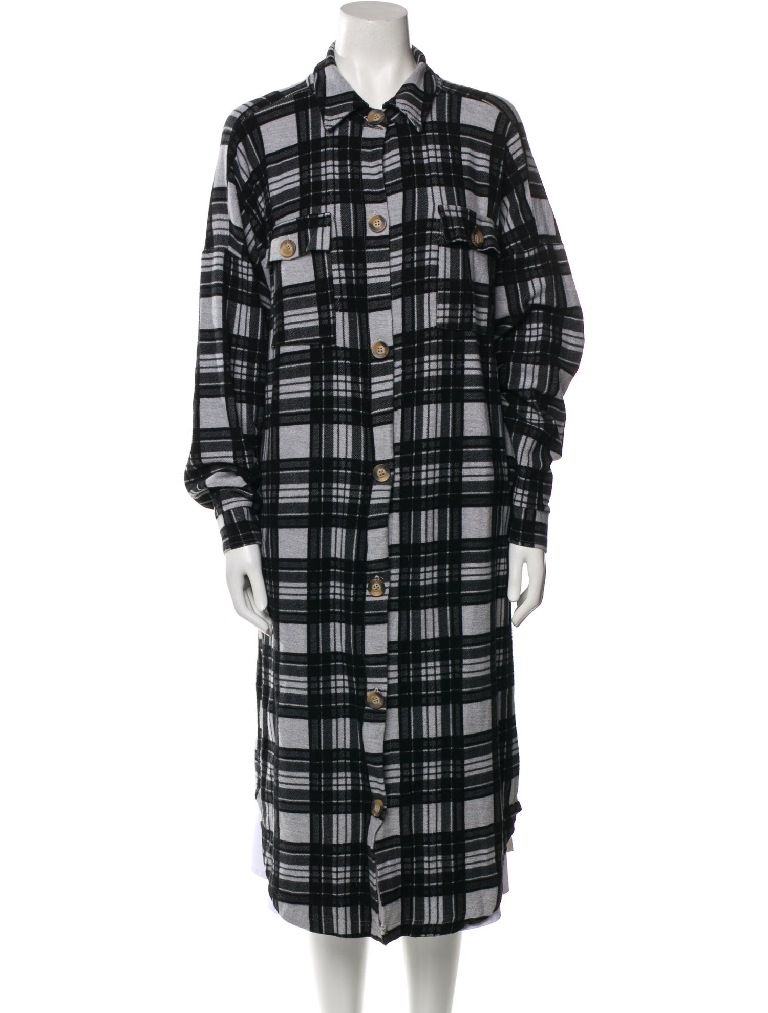 Electric & Rose Plaid Print Coat
