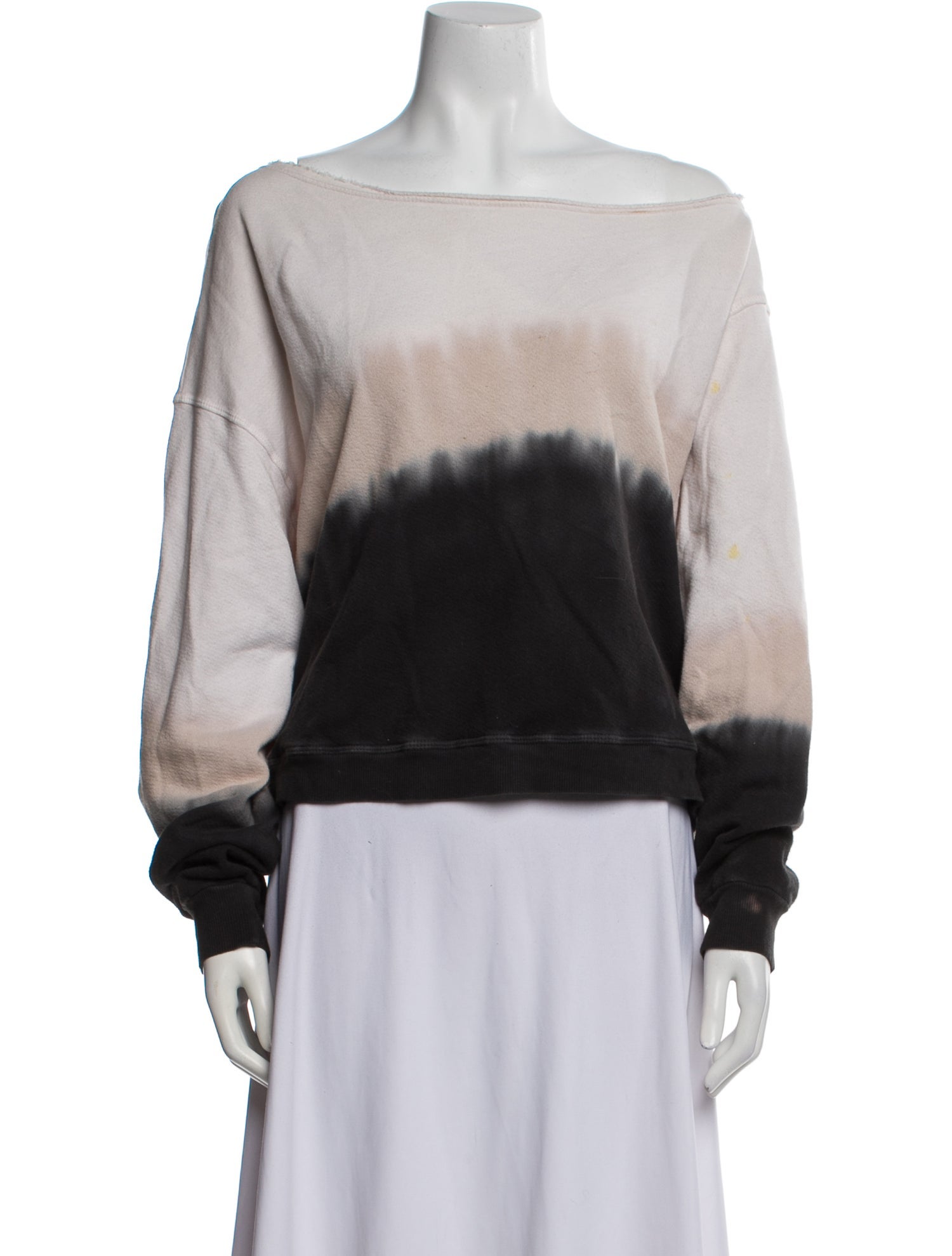 Electric & Rose Tie-Dye Print Off-The-Shoulder Sweater