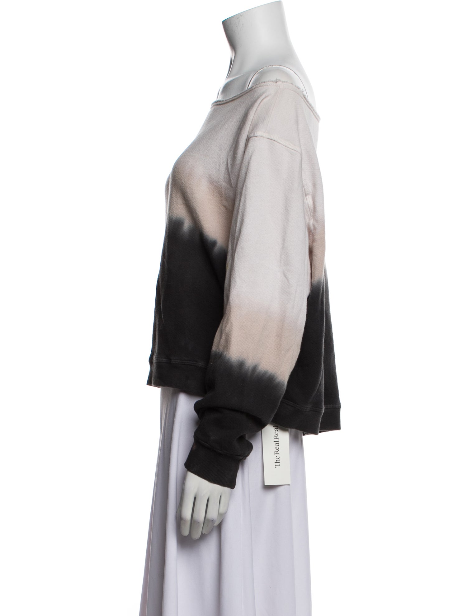 Electric & Rose Tie-Dye Print Off-The-Shoulder Sweater