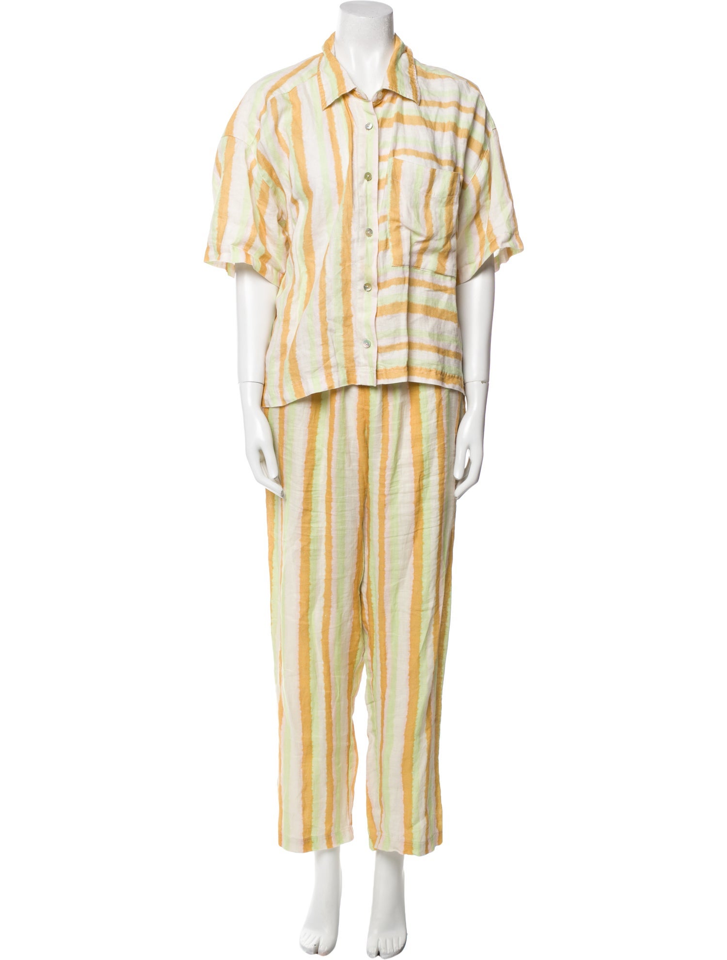 Electric & Rose Striped Pant Set