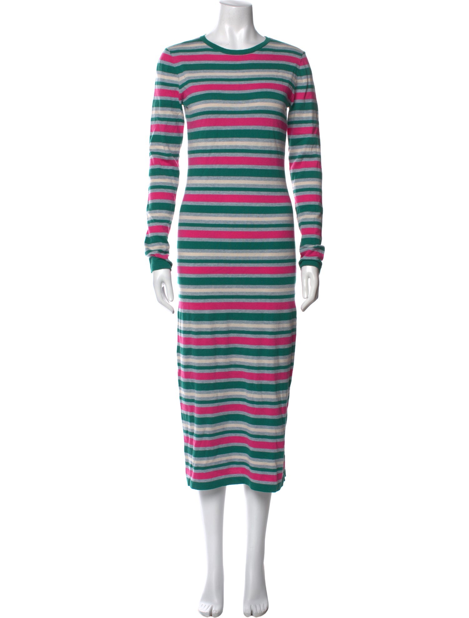 Electric & Rose Striped Midi Length Dress