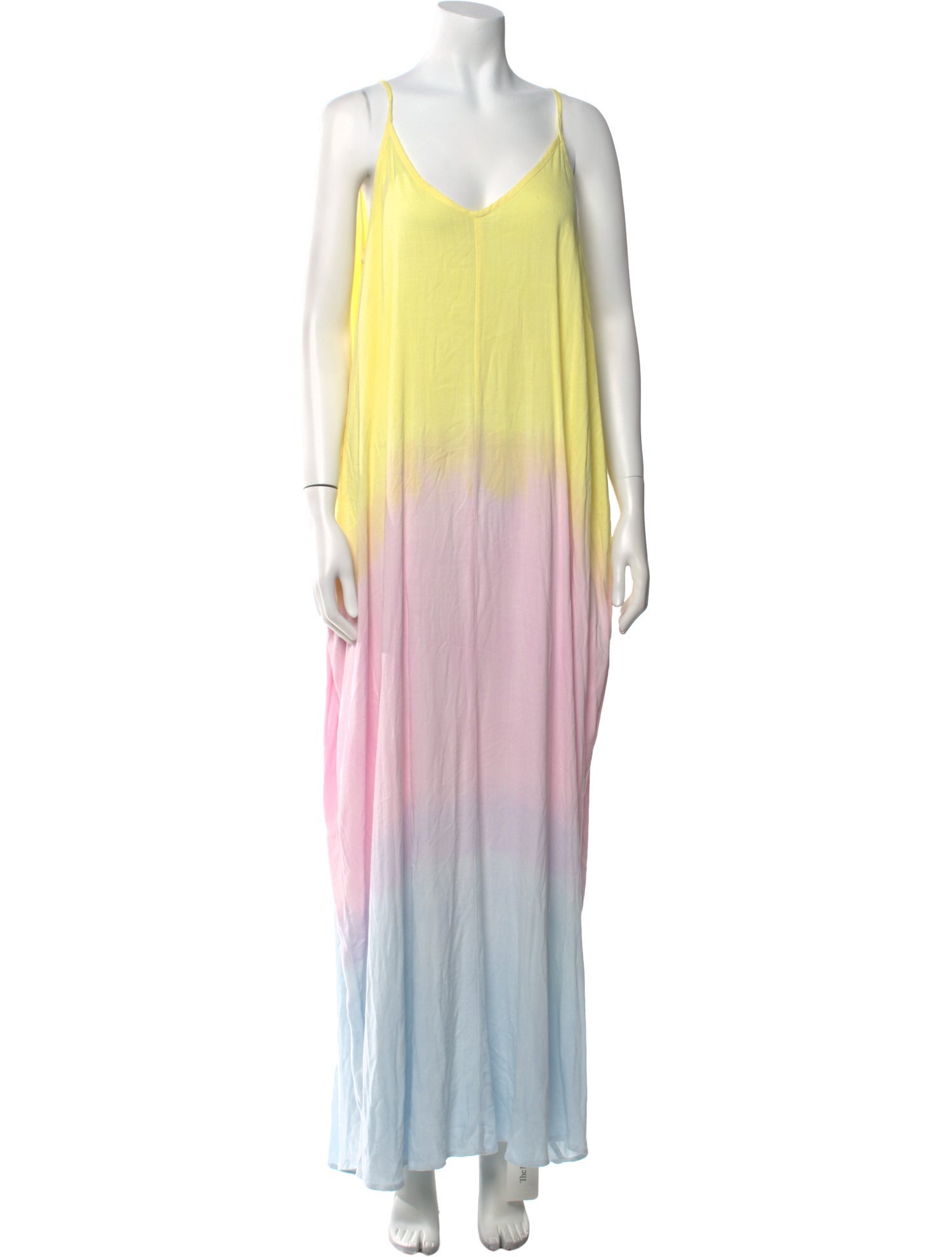 Electric & Rose Tie-Dye Print Long Dress