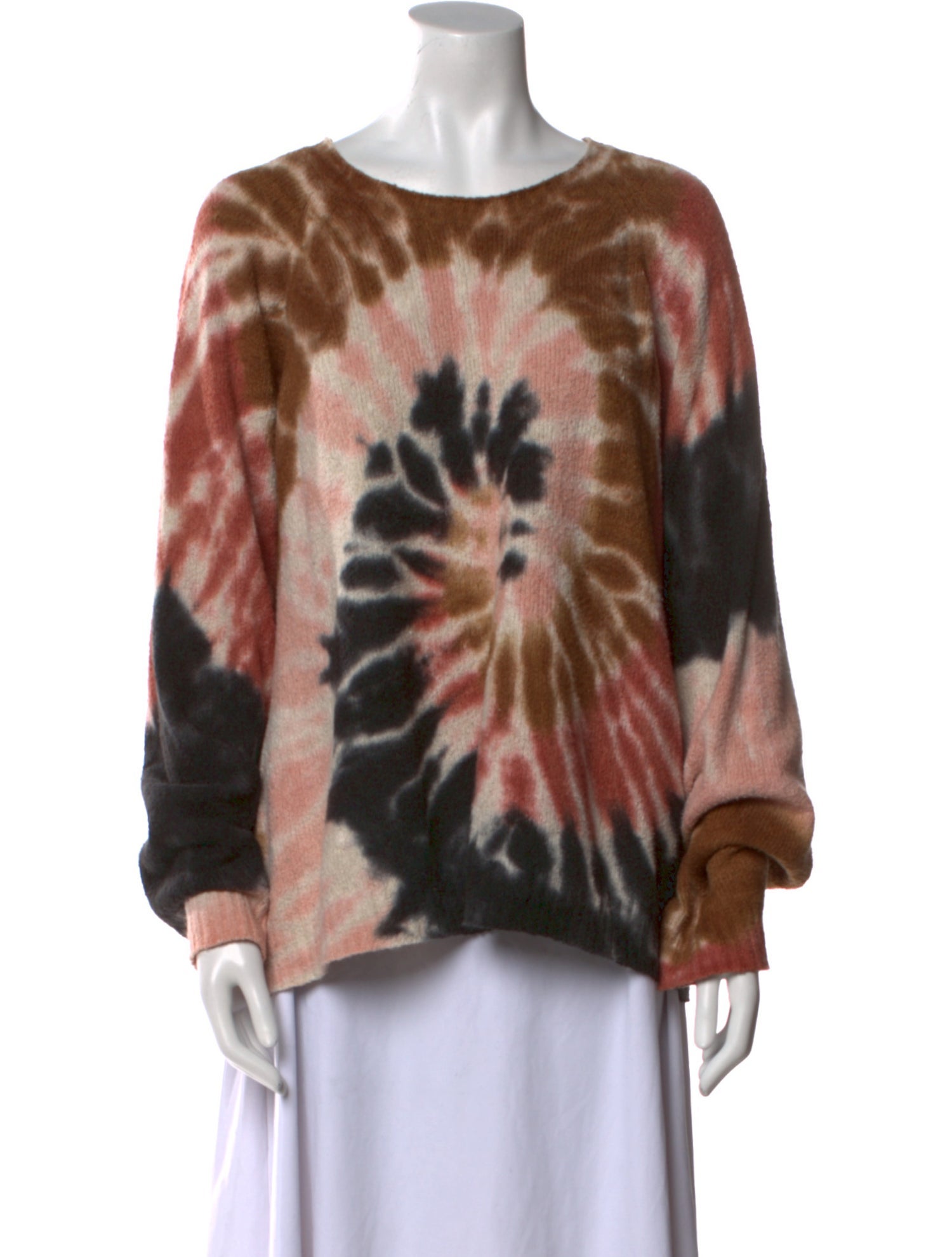 Electric & Rose Tie-Dye Print Crew Neck Sweater
