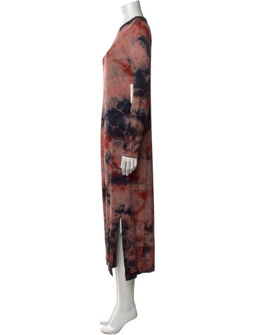 Electric & Rose Tie-Dye Print Long Dress