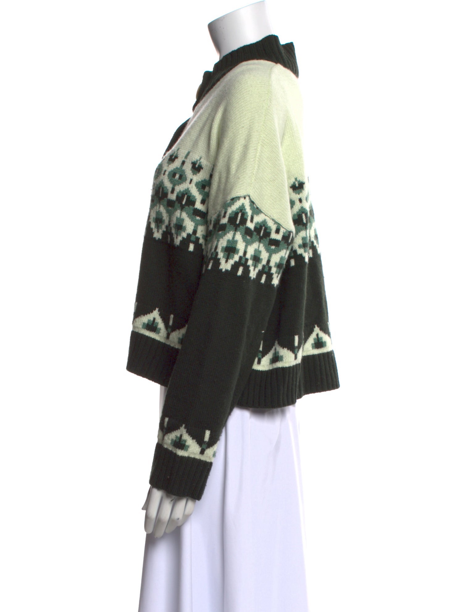 Electric & Rose Printed Mock Neck Sweater