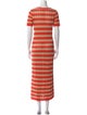 Electric & Rose Striped Midi Length Dress