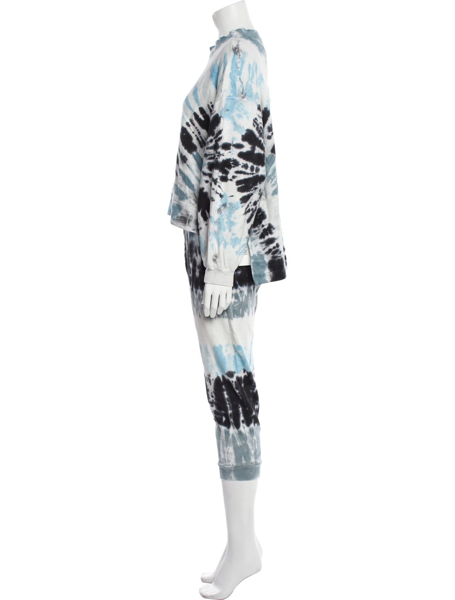 Electric & Rose Tie-Dye Print Distressed Accents Sweatpants