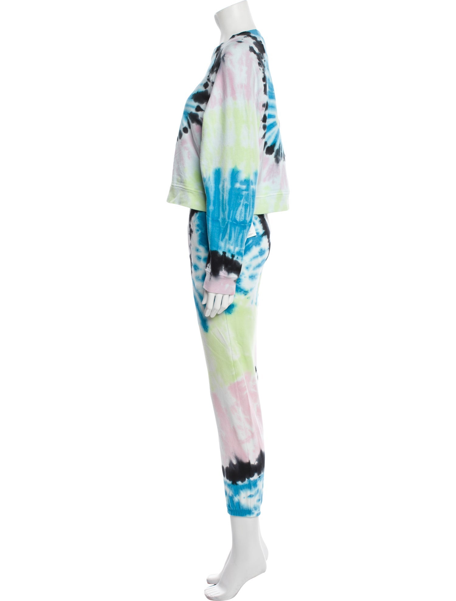 Electric & Rose Tie-Dye Print Distressed Accents Lounge Set