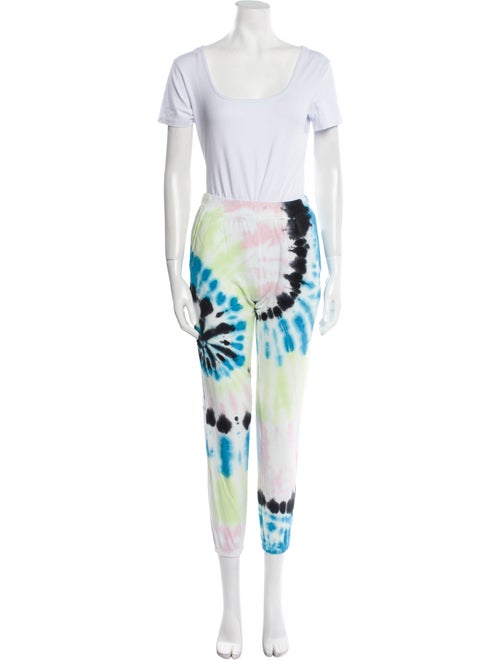 Electric & Rose Tie-Dye Print Distressed Accents Lounge Set