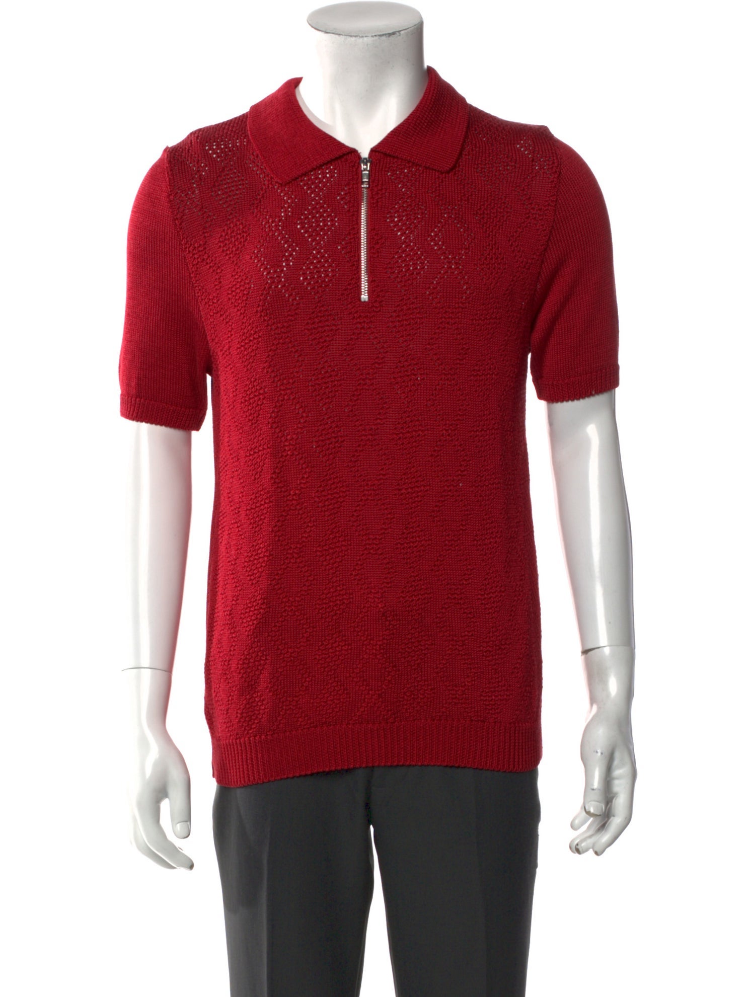 Ernest W. Baker Collar Short Sleeve Polo Sweater