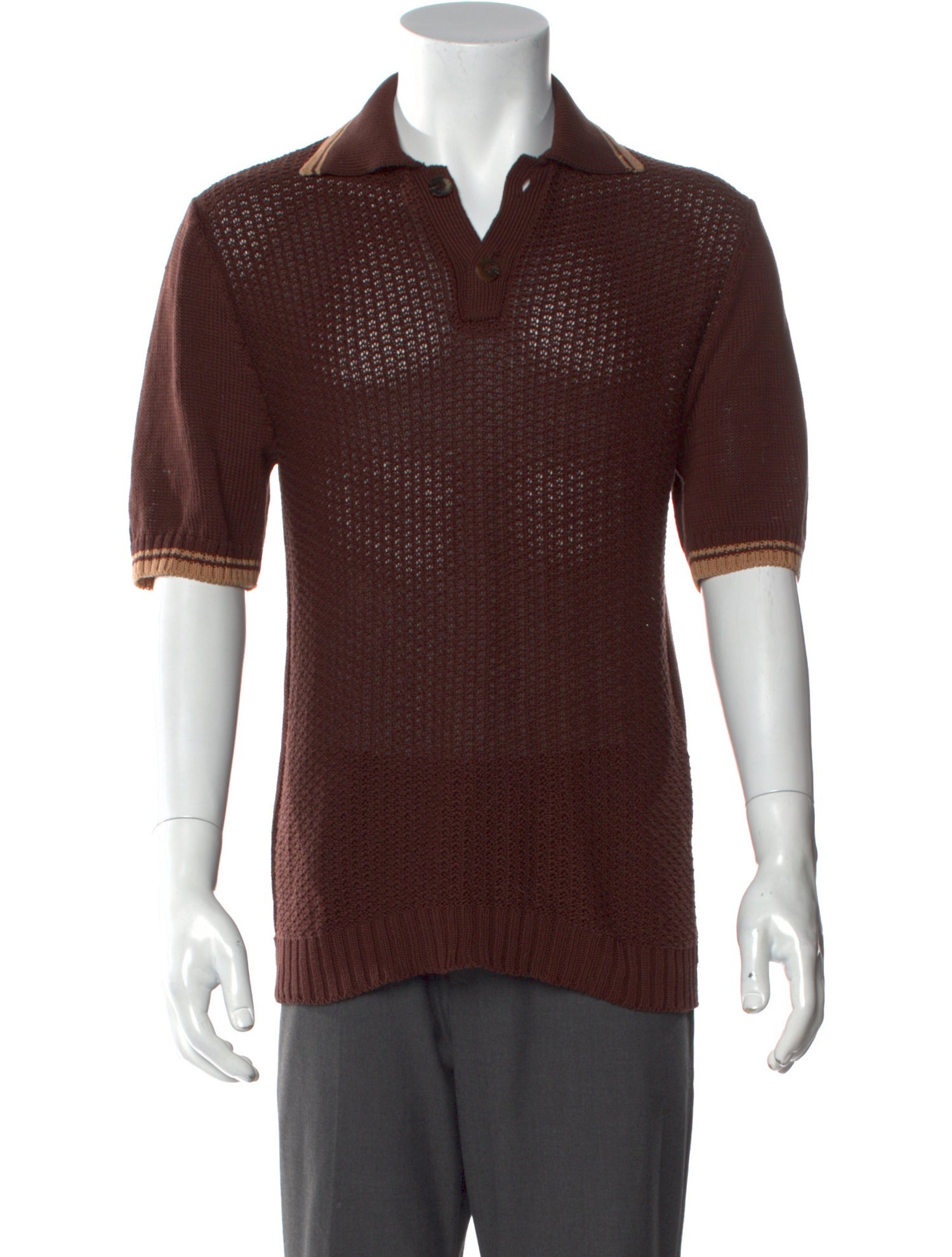 Ernest W. Baker Collar Short Sleeve Polo Sweater