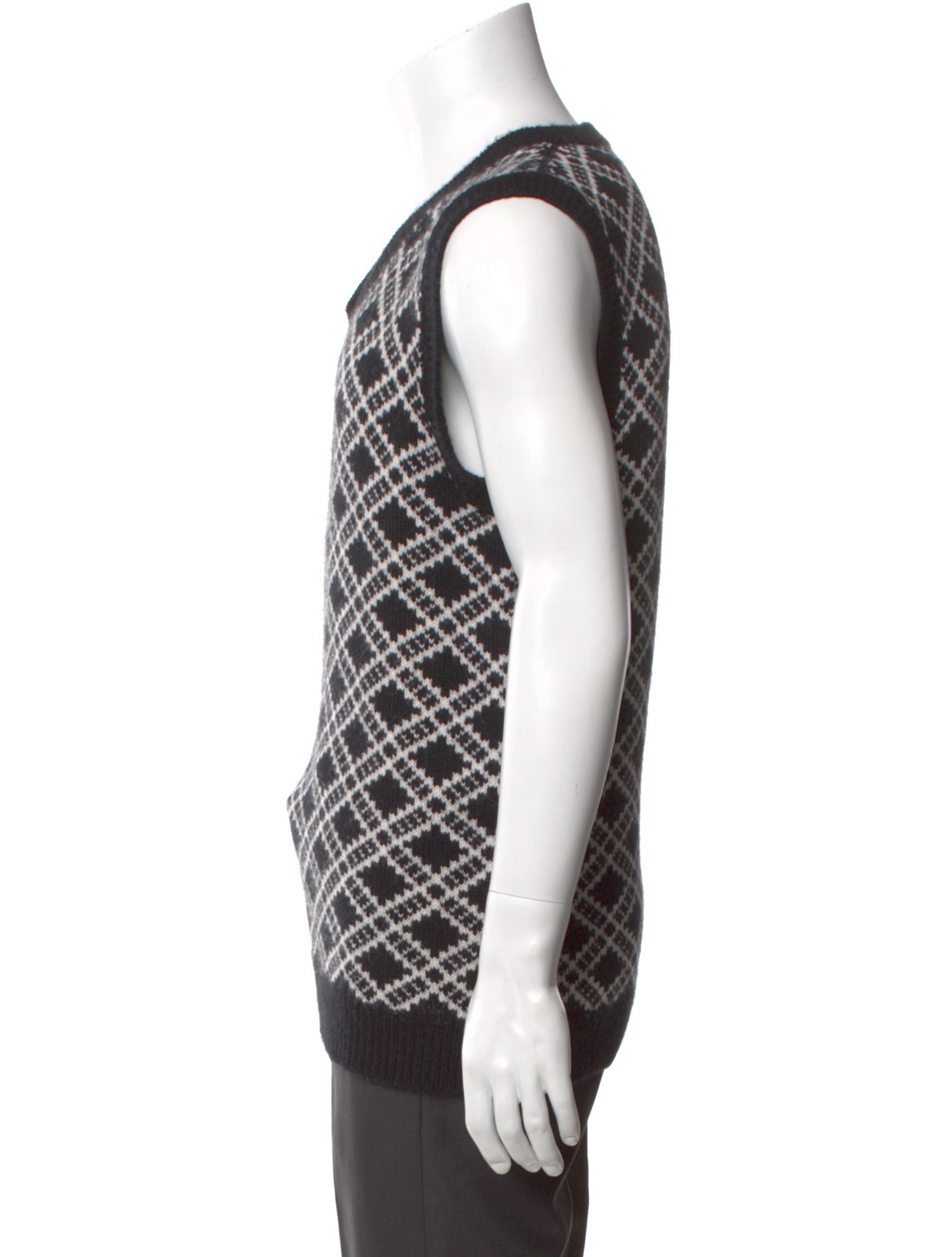 Ernest W. Baker Virgin Wool Plaid Print Sweater Vest