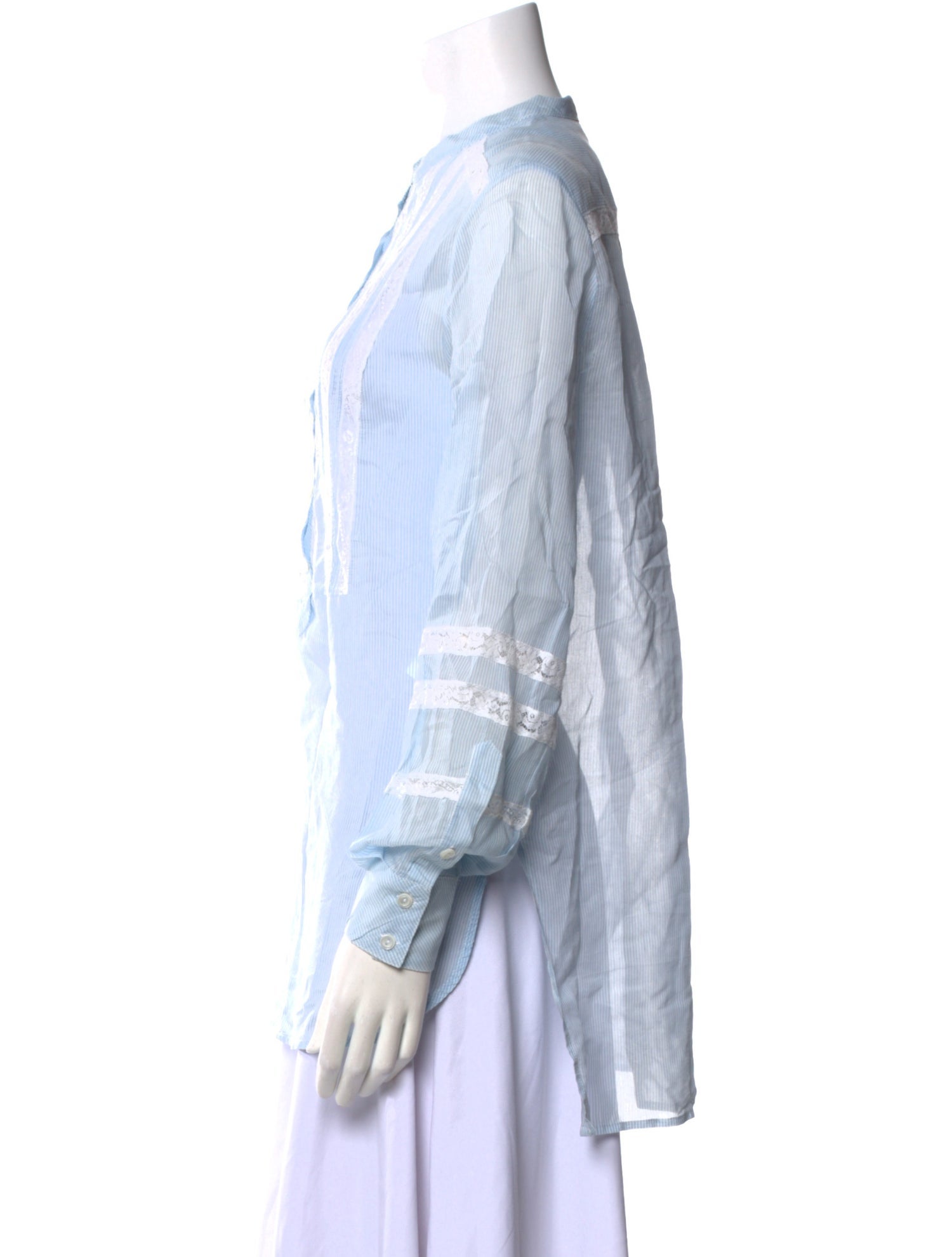 ERMANNO Ermanno Scervino Striped Mock Neck Top