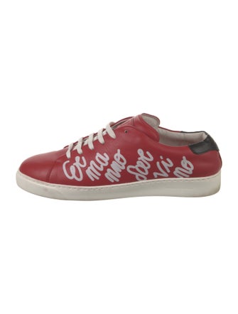 ERMANNO Ermanno Scervino Leather Graphic Print Sneakers