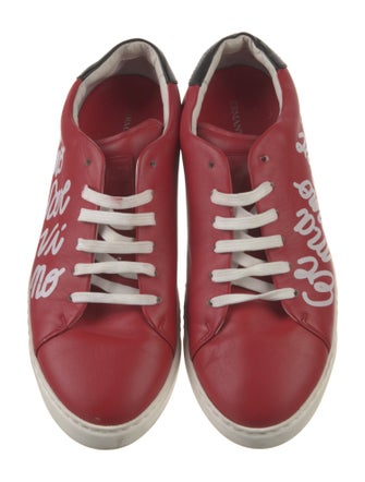 ERMANNO Ermanno Scervino Leather Graphic Print Sneakers
