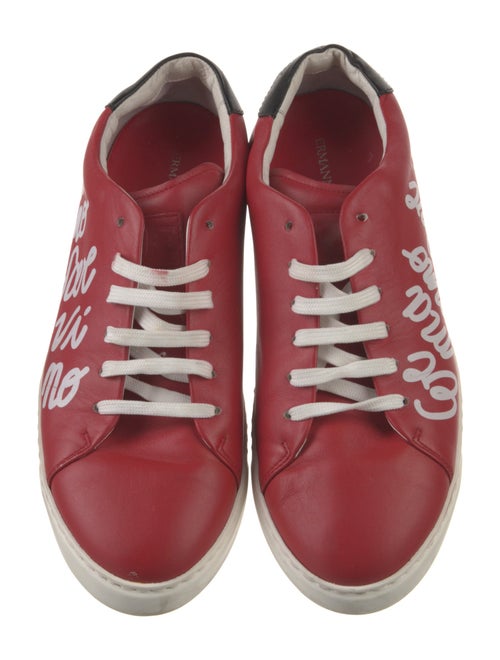 ERMANNO Ermanno Scervino Leather Graphic Print Sneakers
