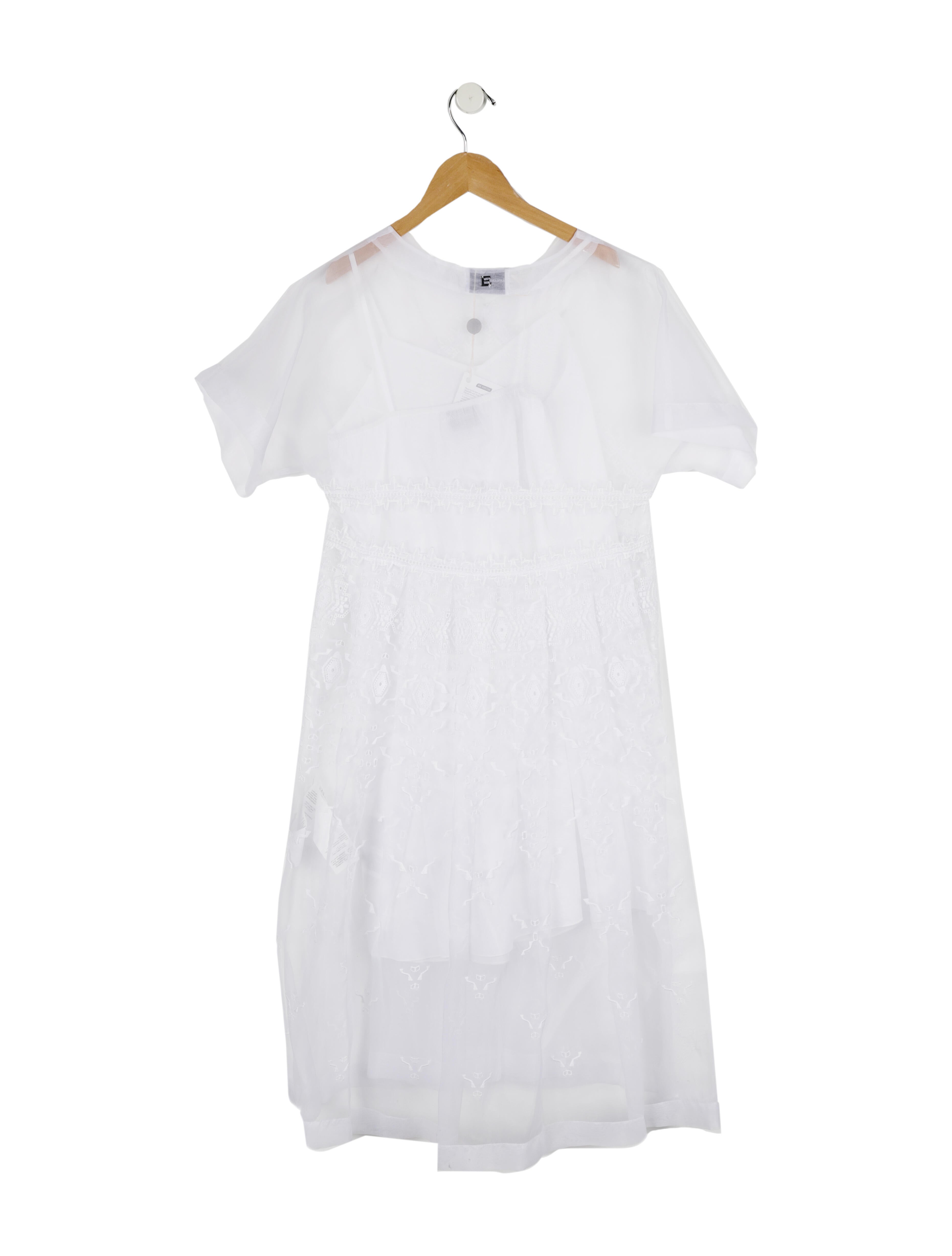 Ermanno Scervino Junior Girls' Embroidered Short Sleeve Dress w/ Tags