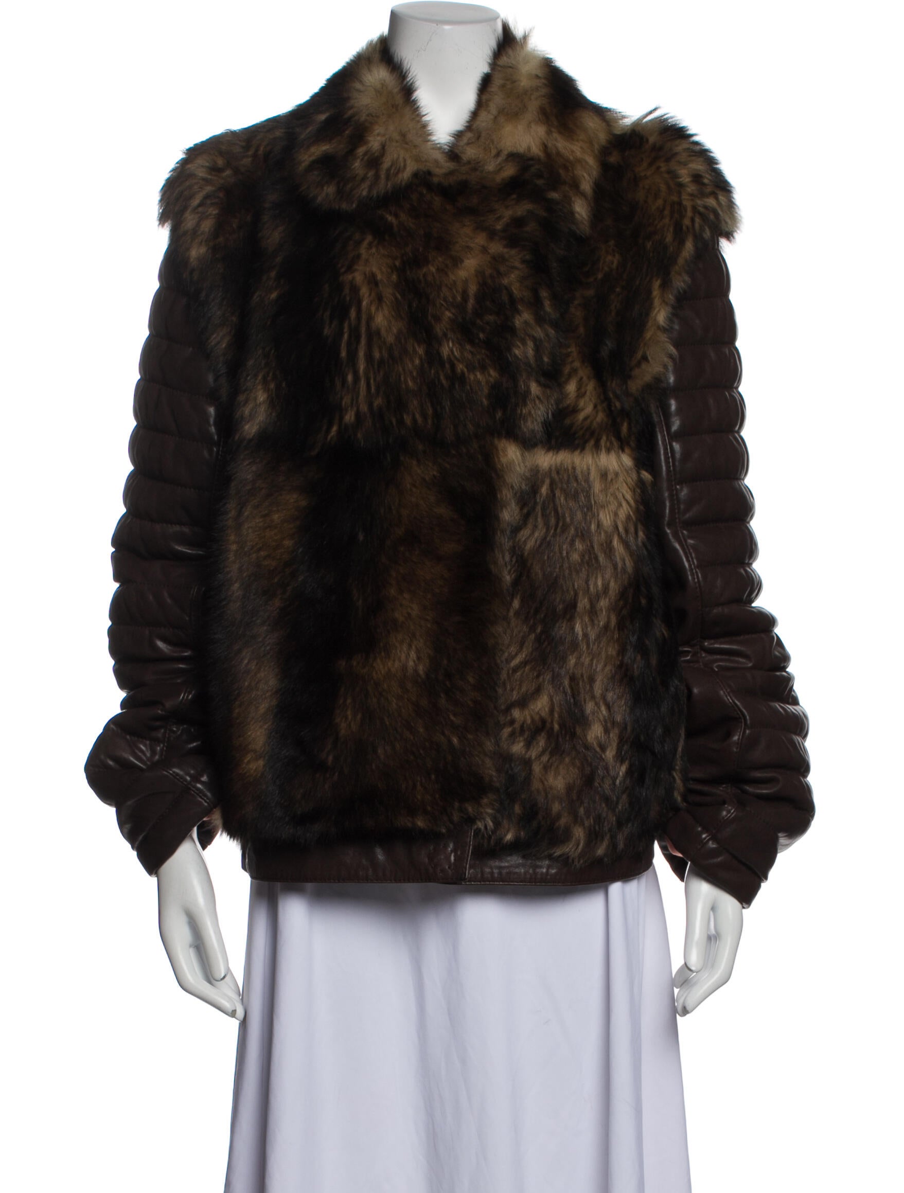 Escada Sport Lambskin Faux Fur Jacket