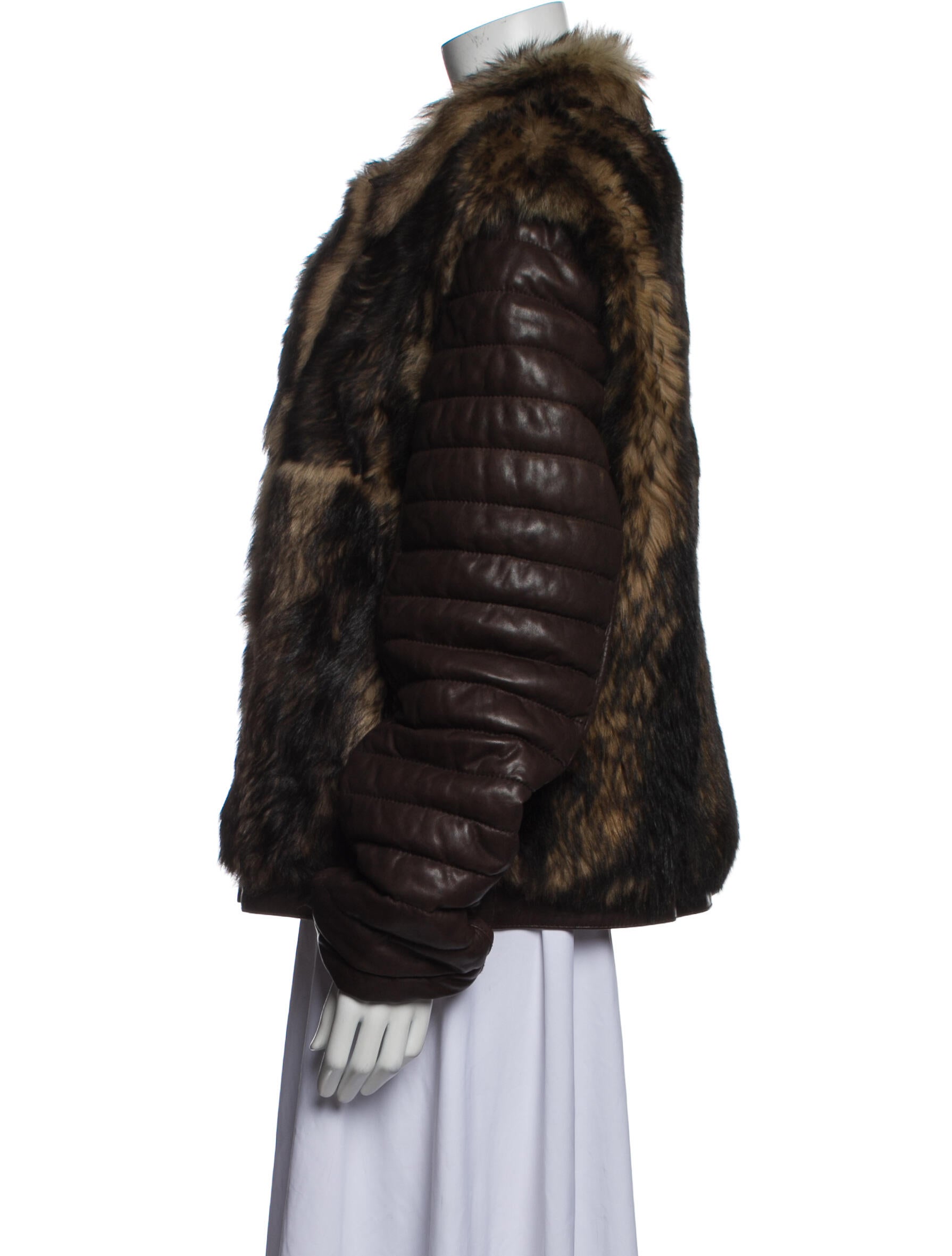 Escada Sport Lambskin Faux Fur Jacket