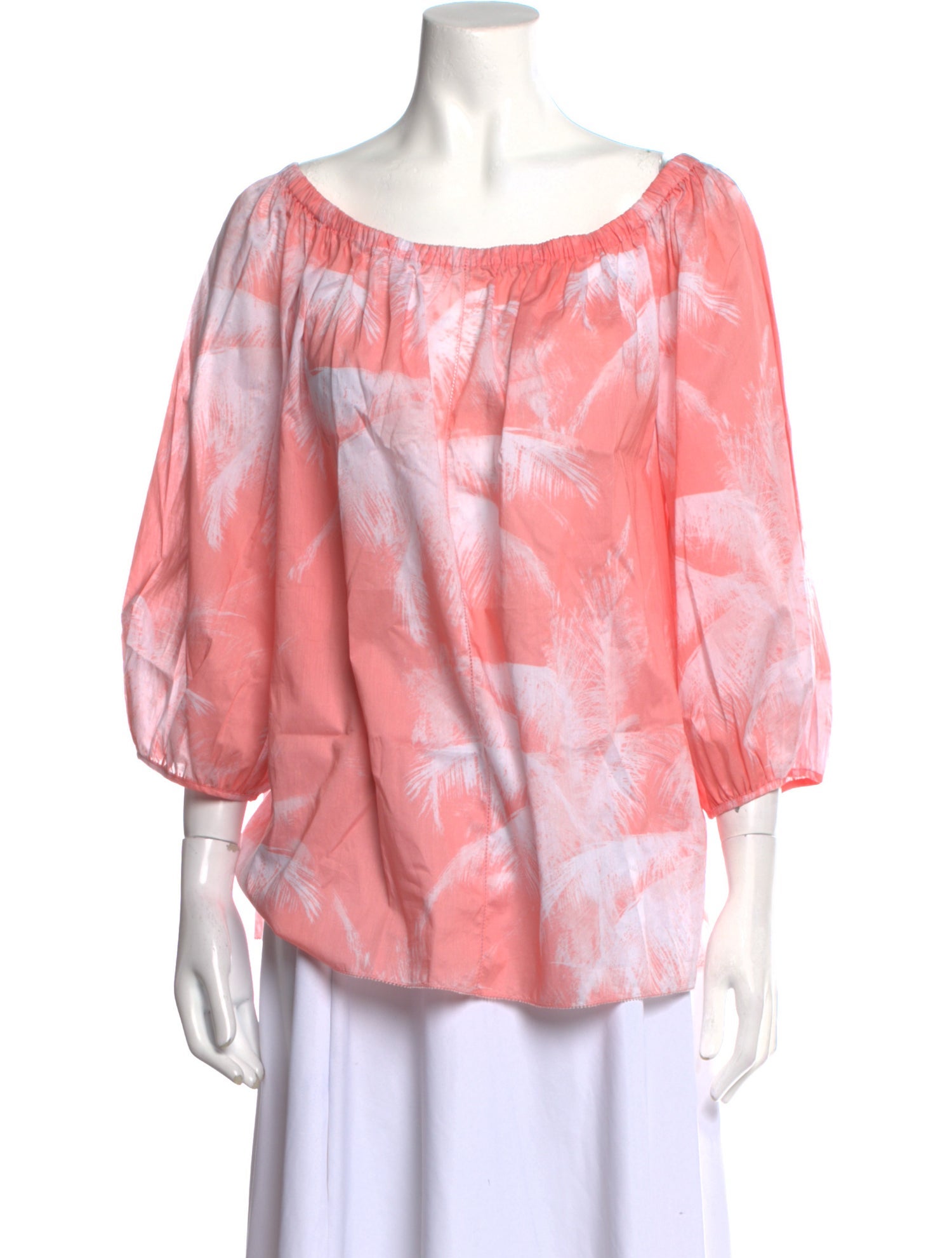 Escada Sport Printed Bateau Neckline Blouse w/ Tags