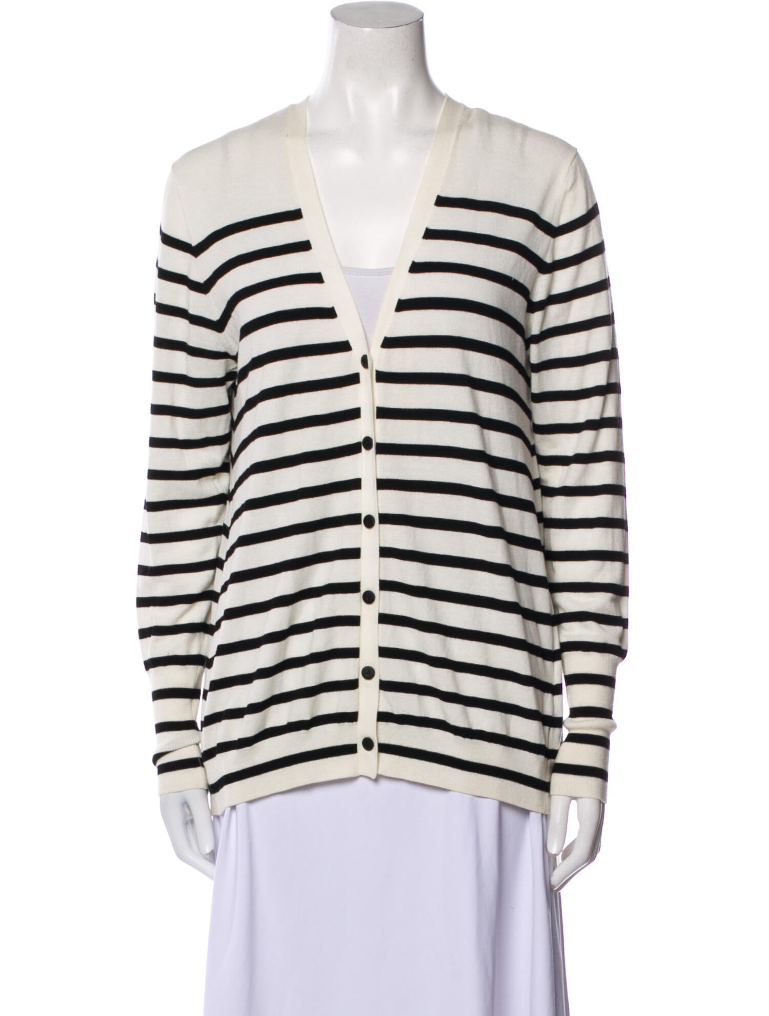 Escada Sport Striped V-Neck Sweater