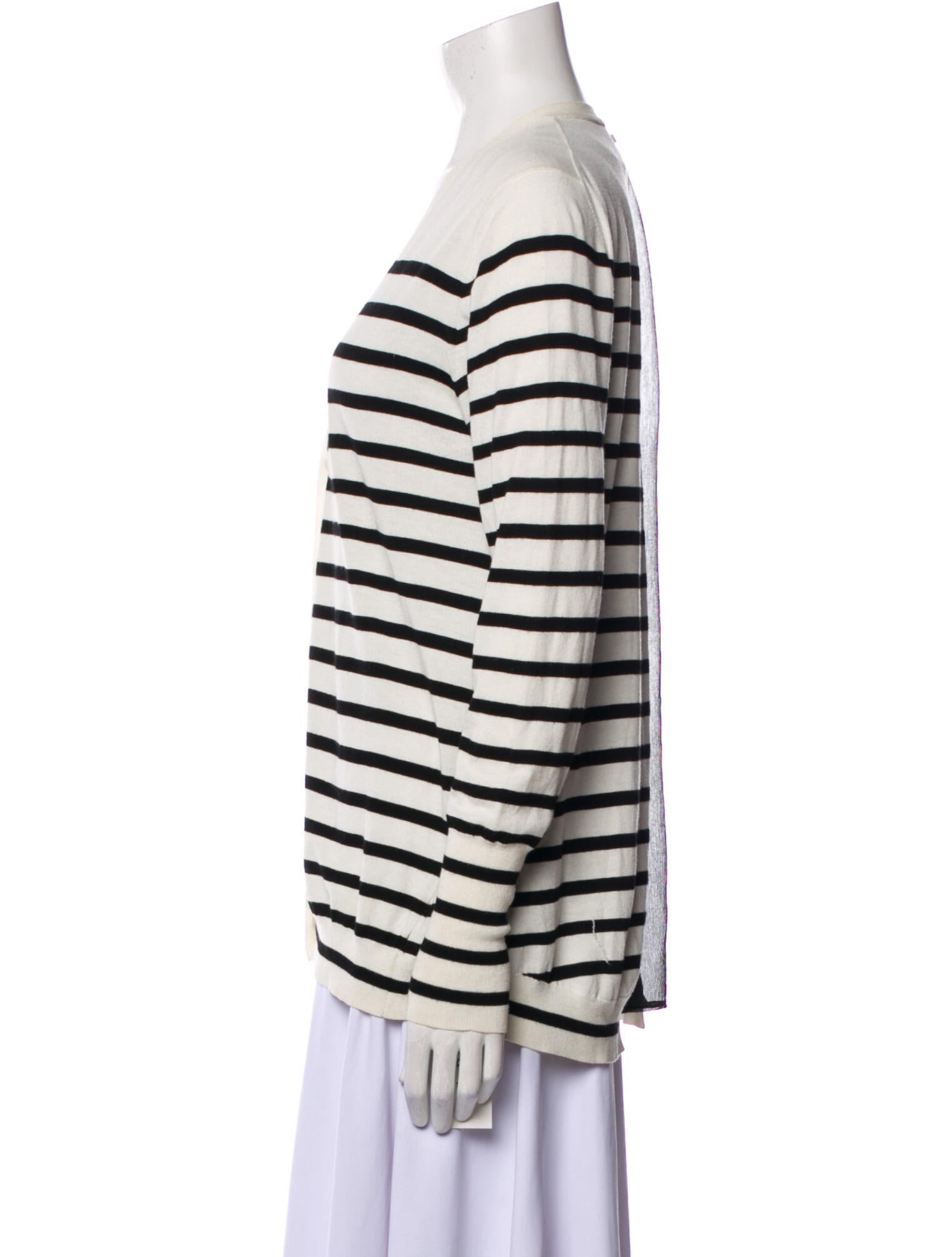 Escada Sport Striped V-Neck Sweater