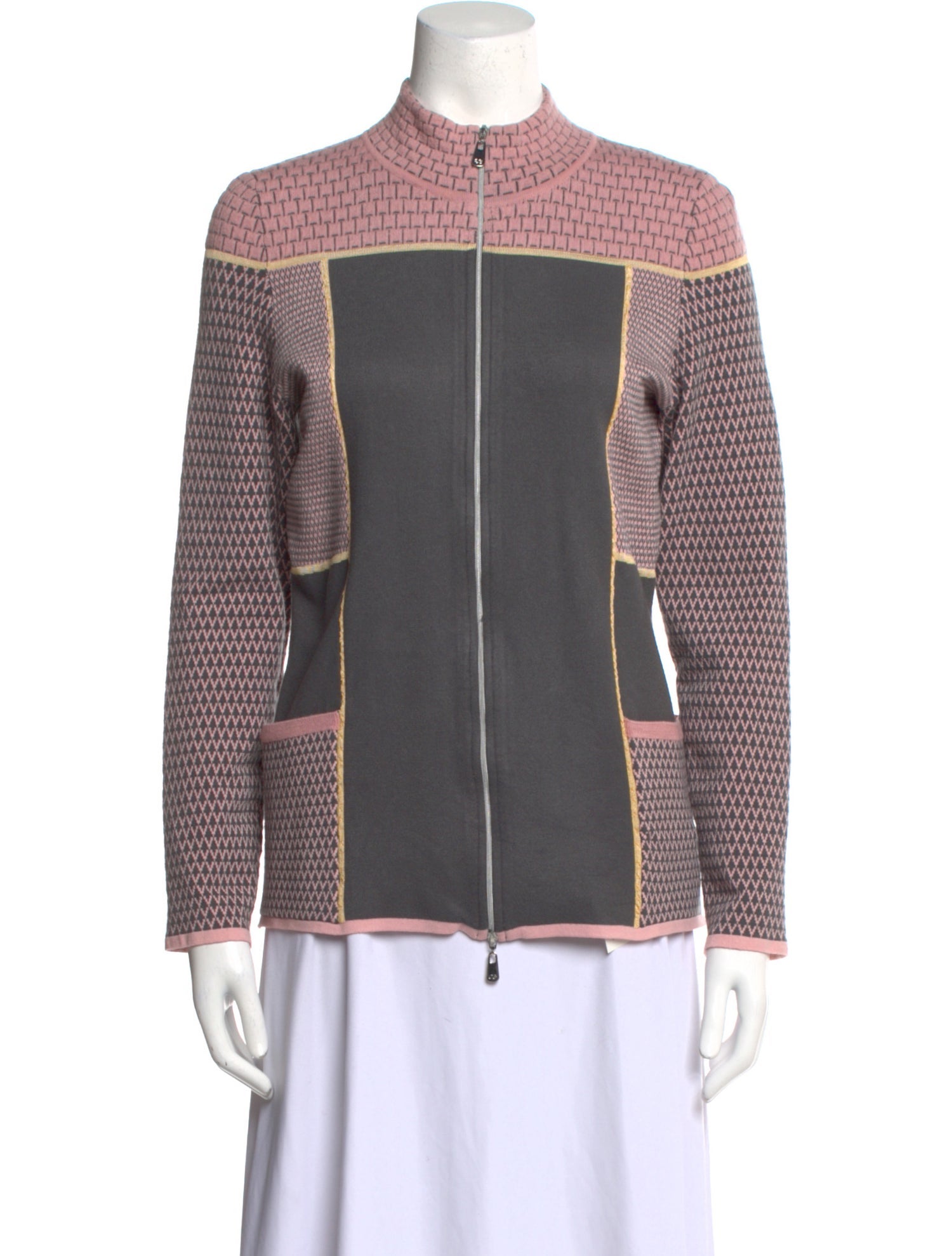 Escada Sport Printed Mock Neck Sweater