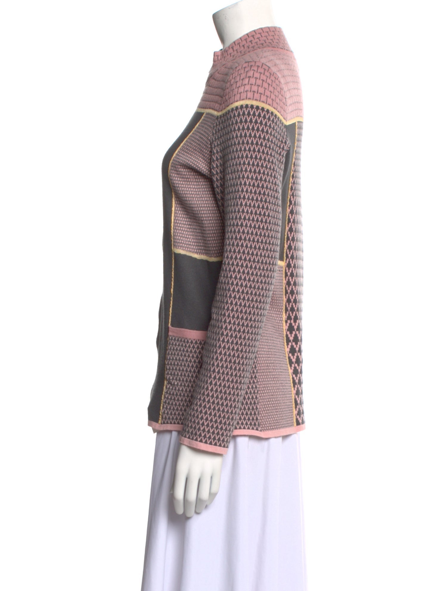 Escada Sport Printed Mock Neck Sweater