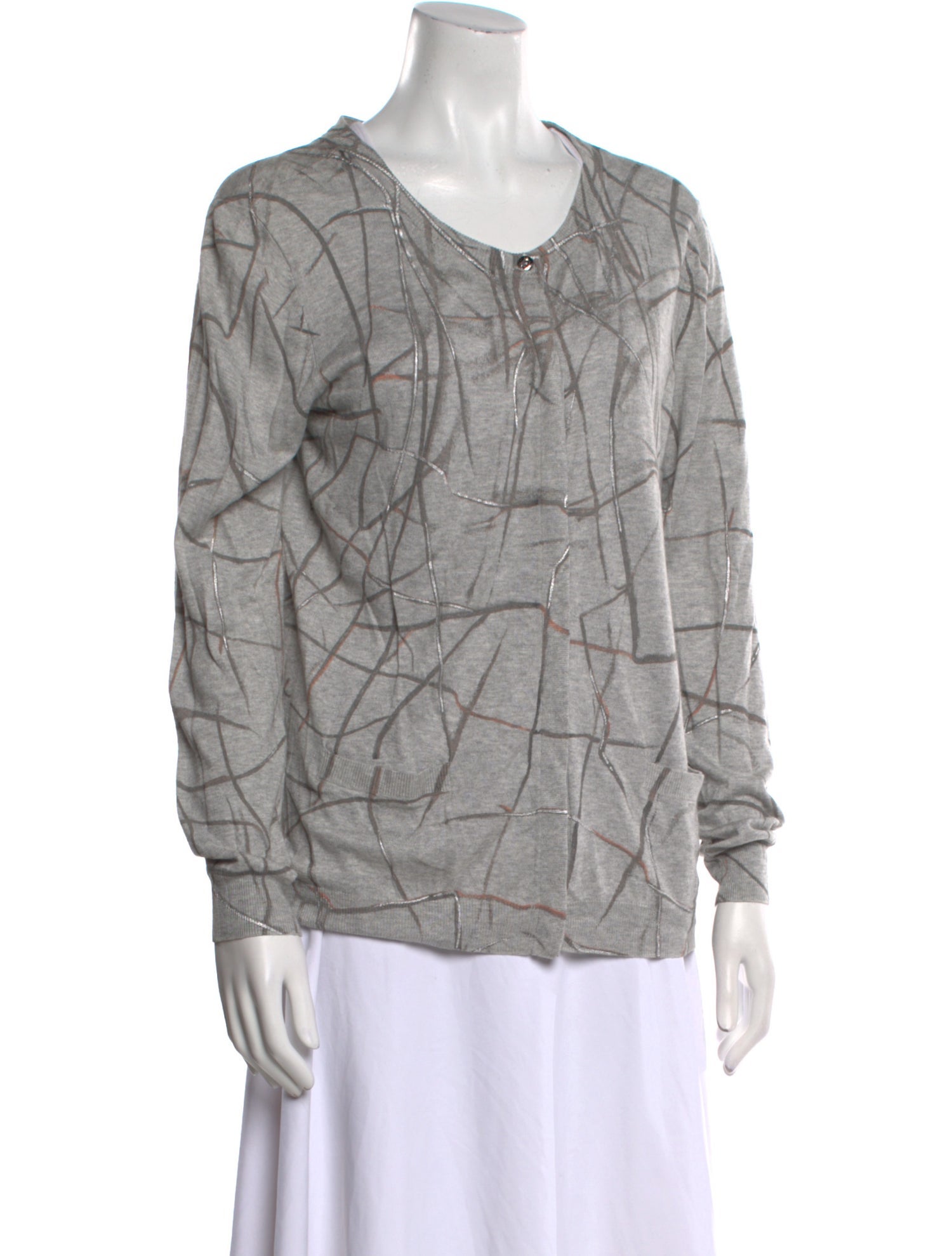 Escada Sport Printed Scoop Neck Sweater w/ Tags