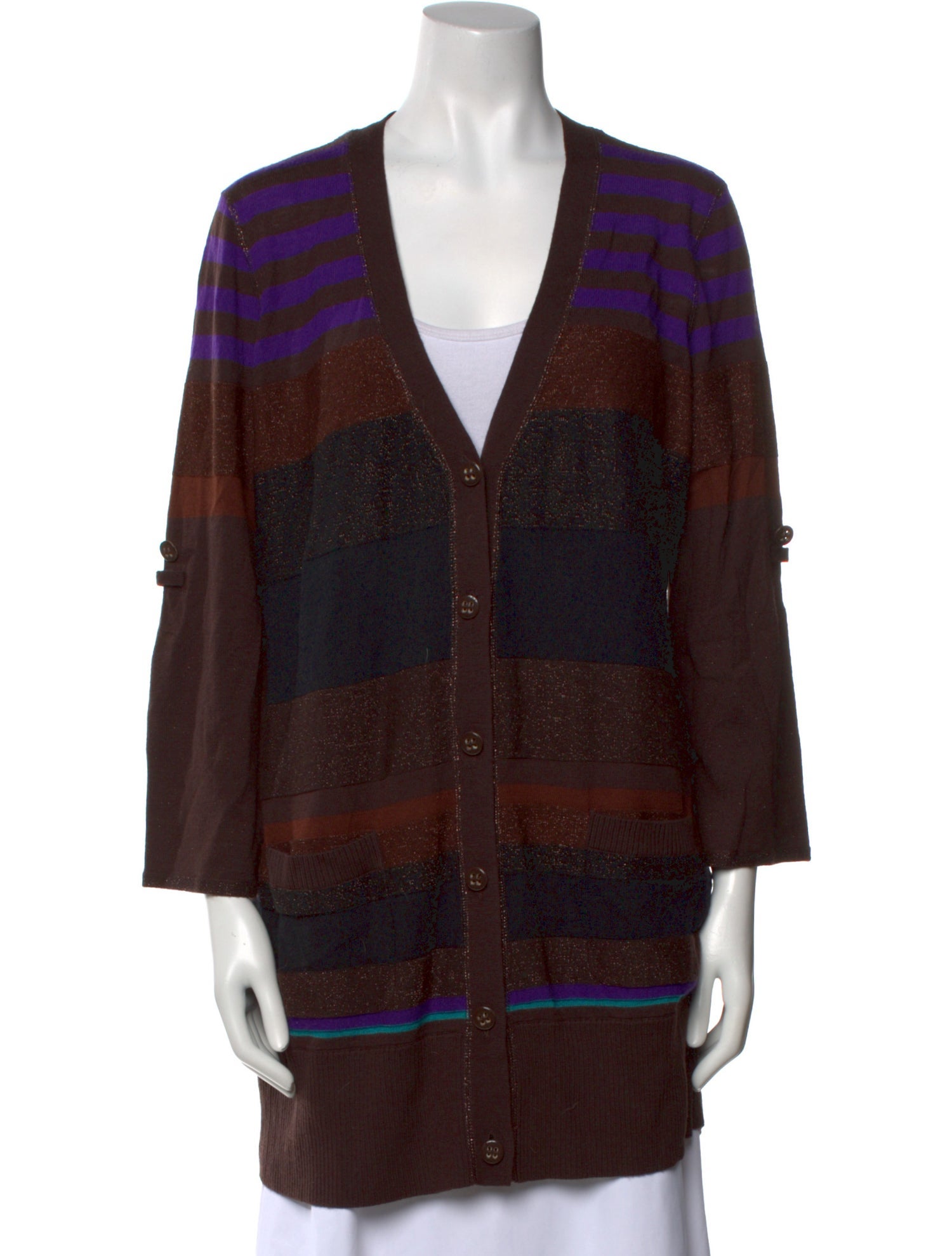 Escada Sport Merino Wool Colorblock Pattern Sweater