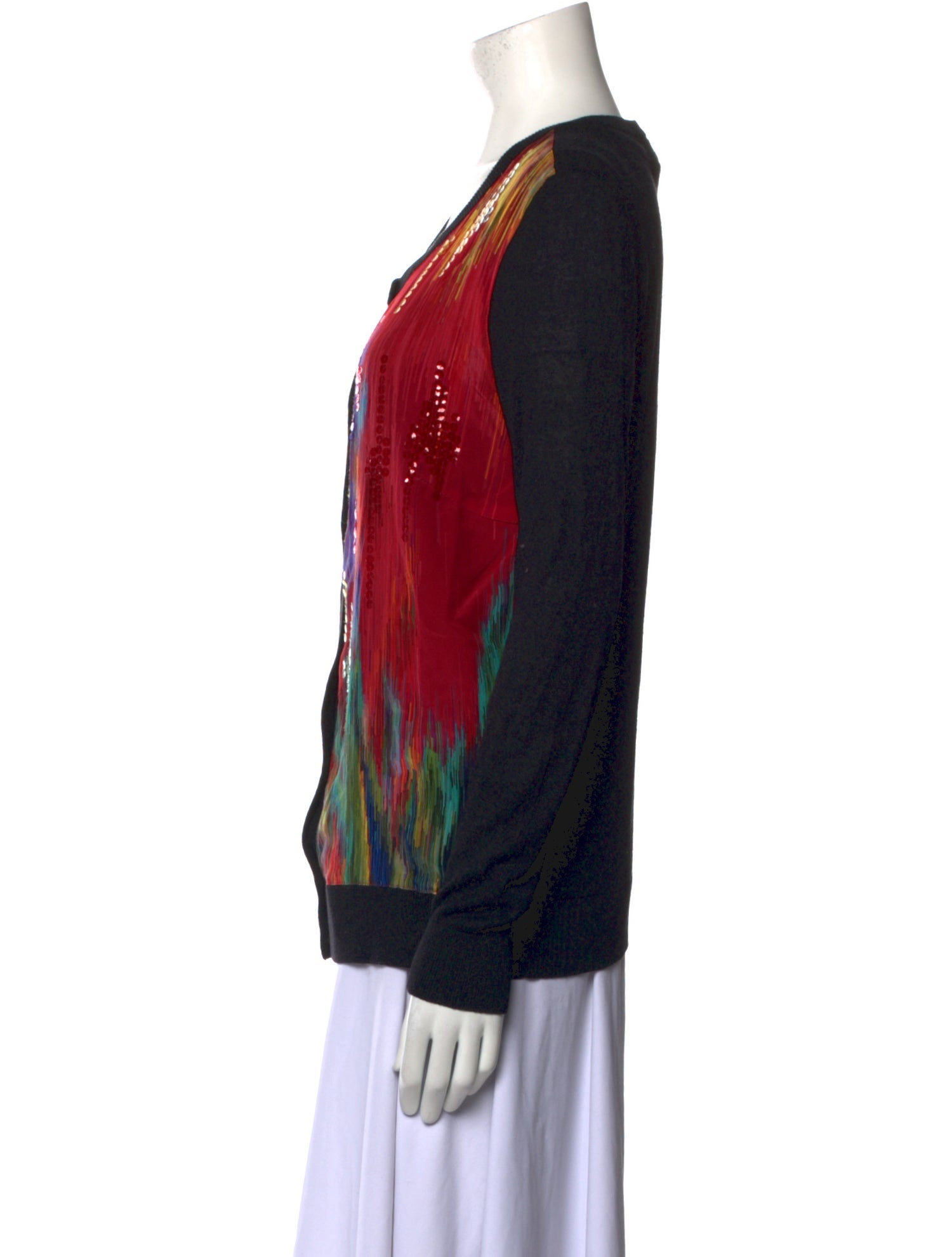 Escada Sport Printed Scoop Neck Sweater