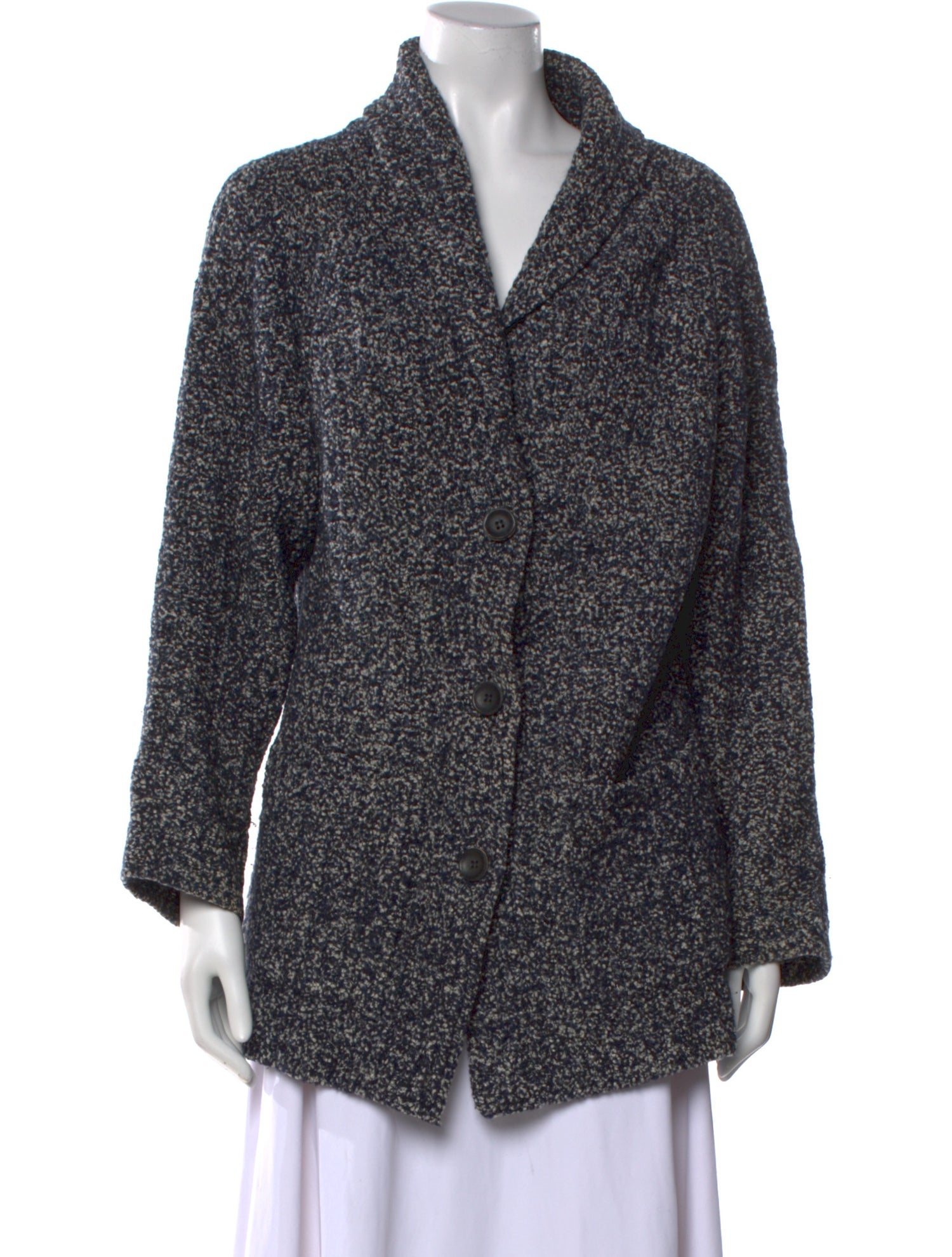 Escada Sport Wool Patterned Peacoat