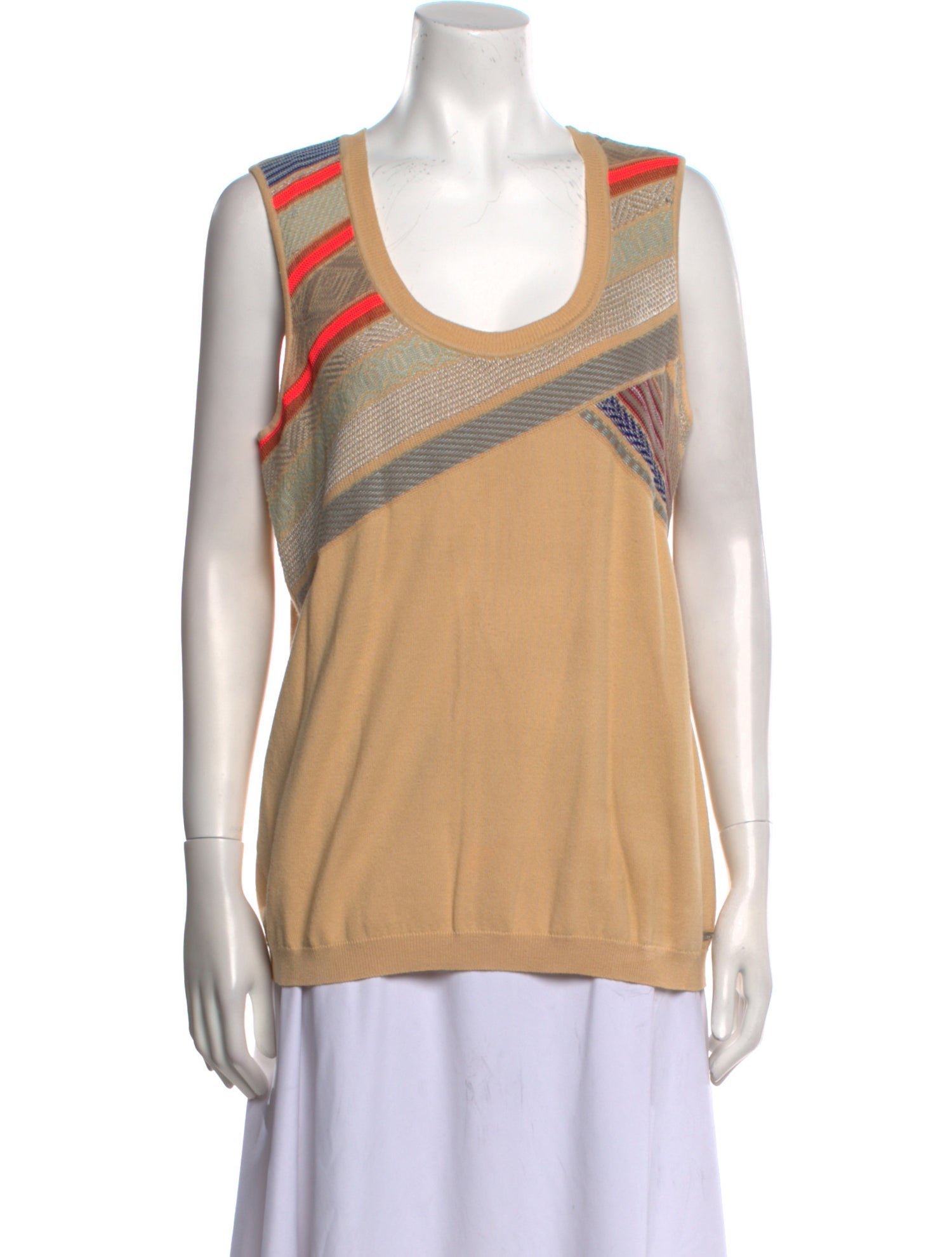 Escada Sport Striped Scoop Neck Sweater