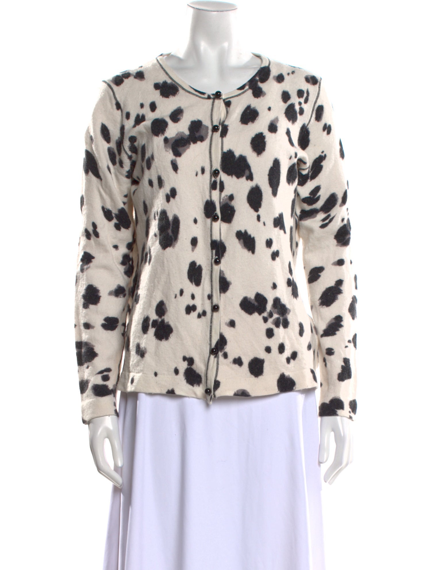 Escada Sport Printed Scoop Neck Sweater