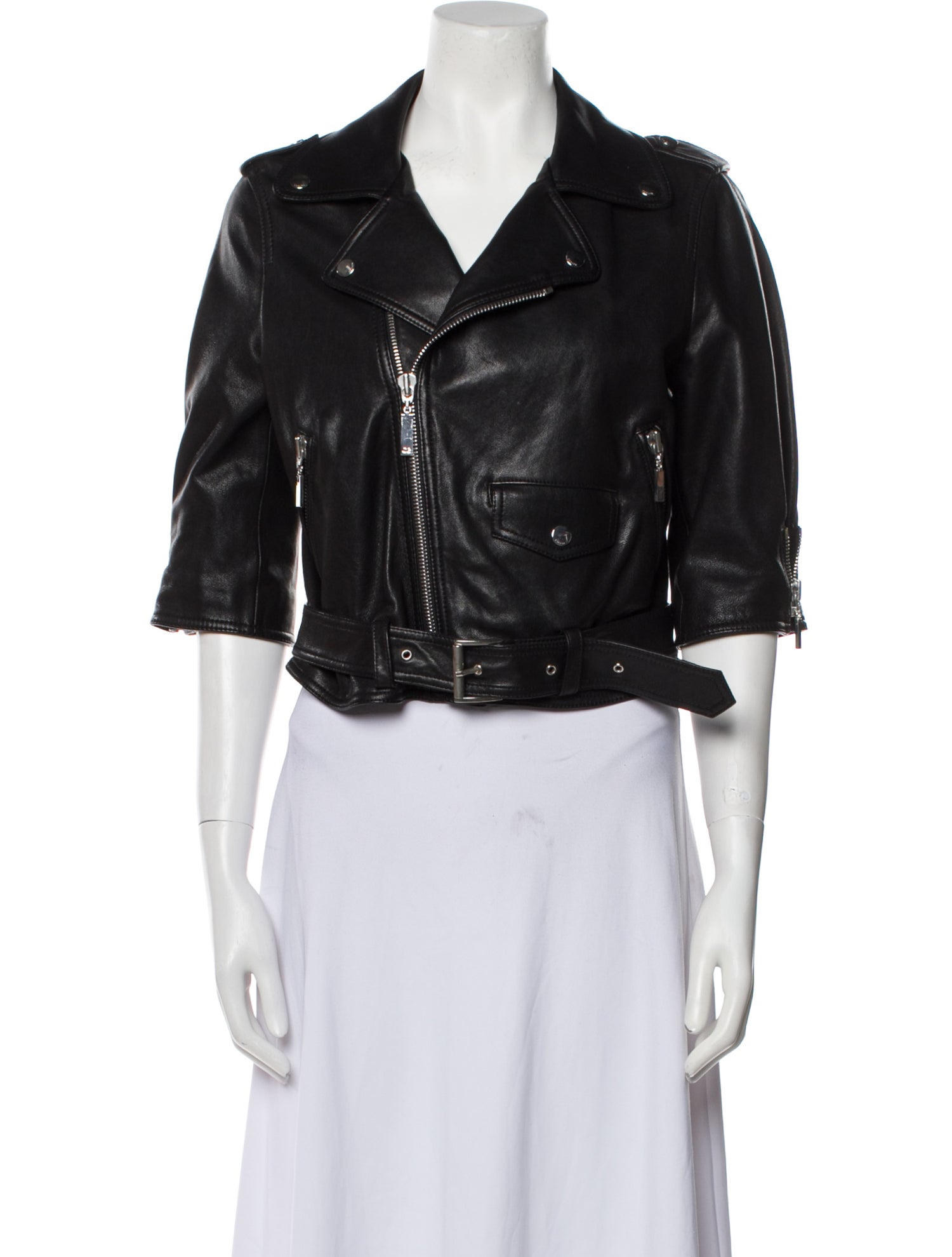 Escada Sport Lamb Leather Biker Jacket