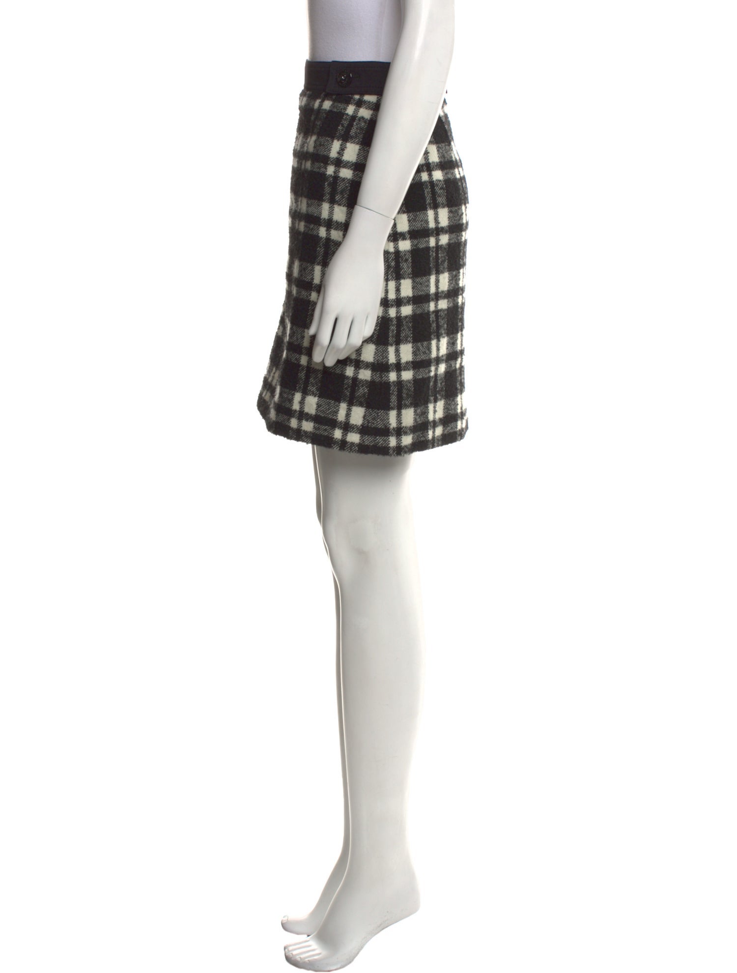 Escada Sport Plaid Print Mini Skirt