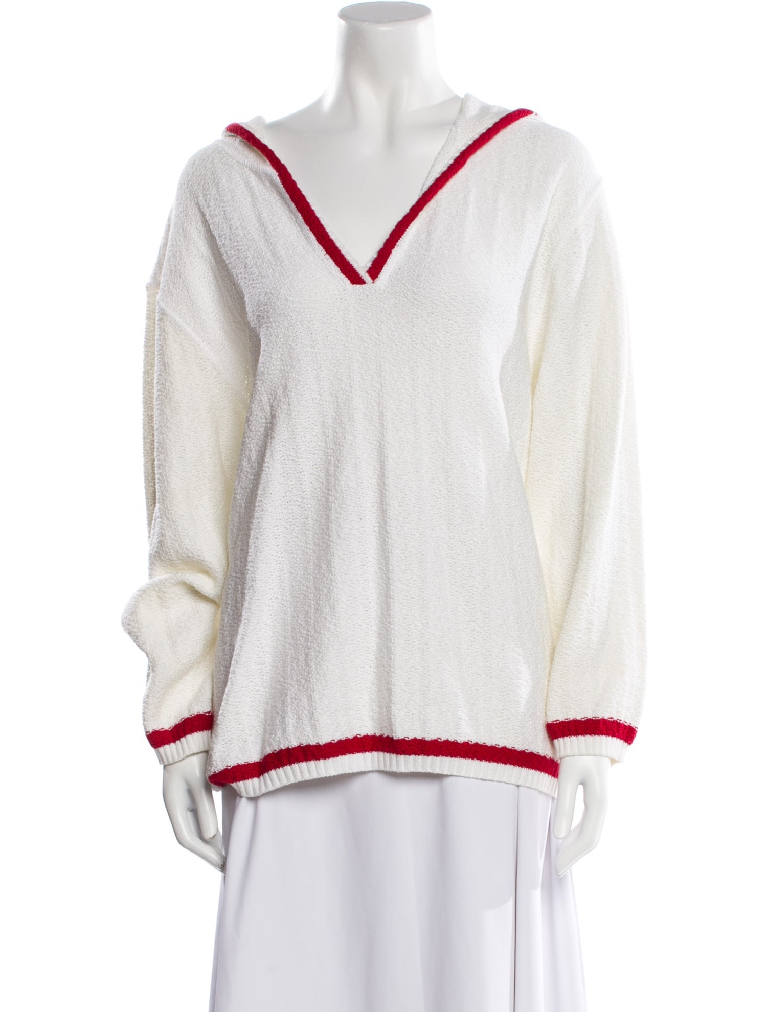 Escada Sport Colorblock Pattern V-Neck Sweater w/ Tags