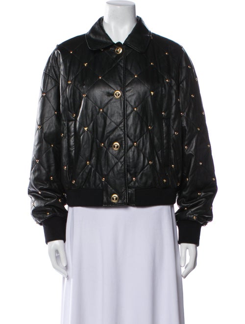 Escada Sport Lamb Leather Bomber Jacket