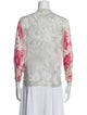 Escada Sport Floral Print V-Neck Sweater