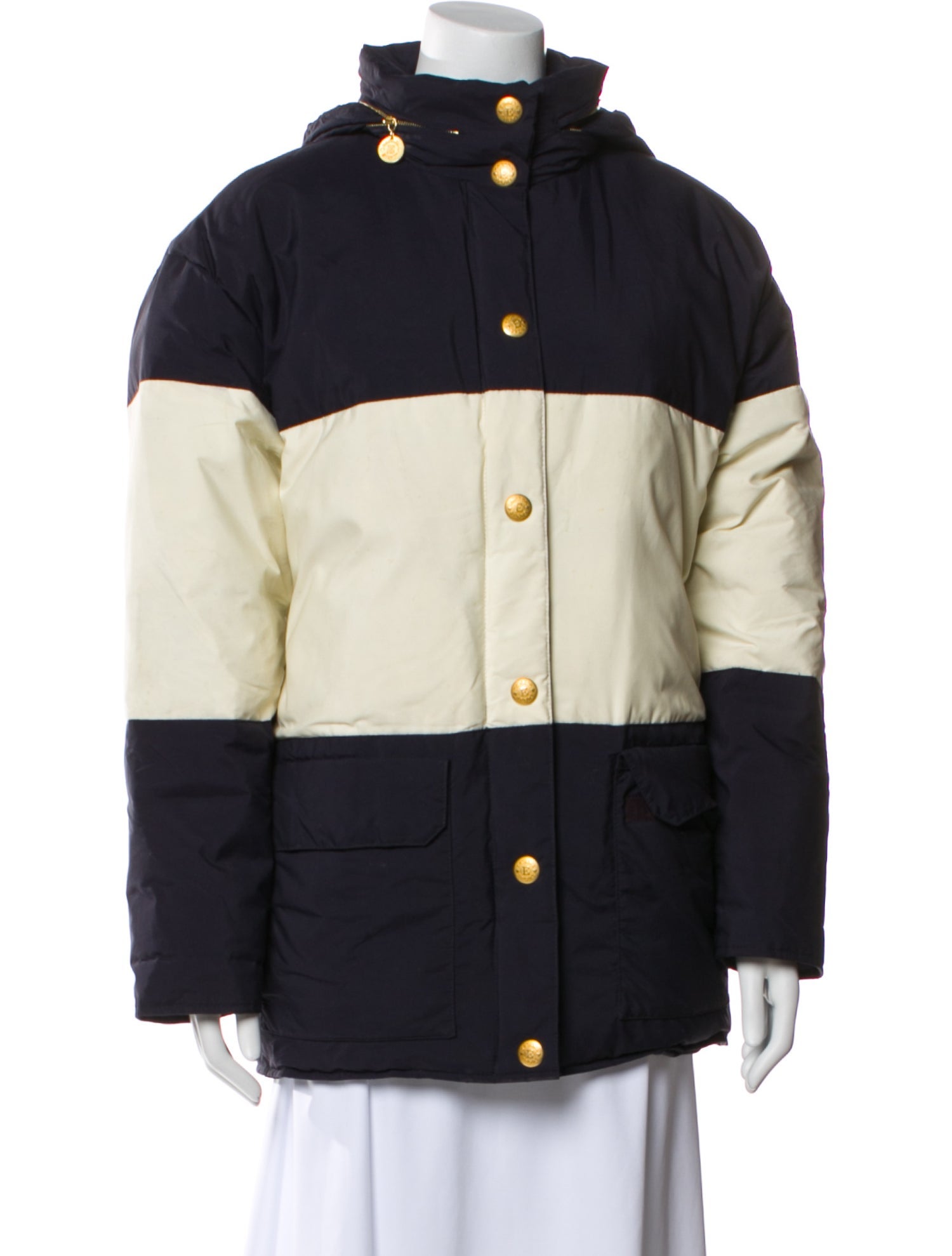 Escada Sport Colorblock Pattern Down Jacket