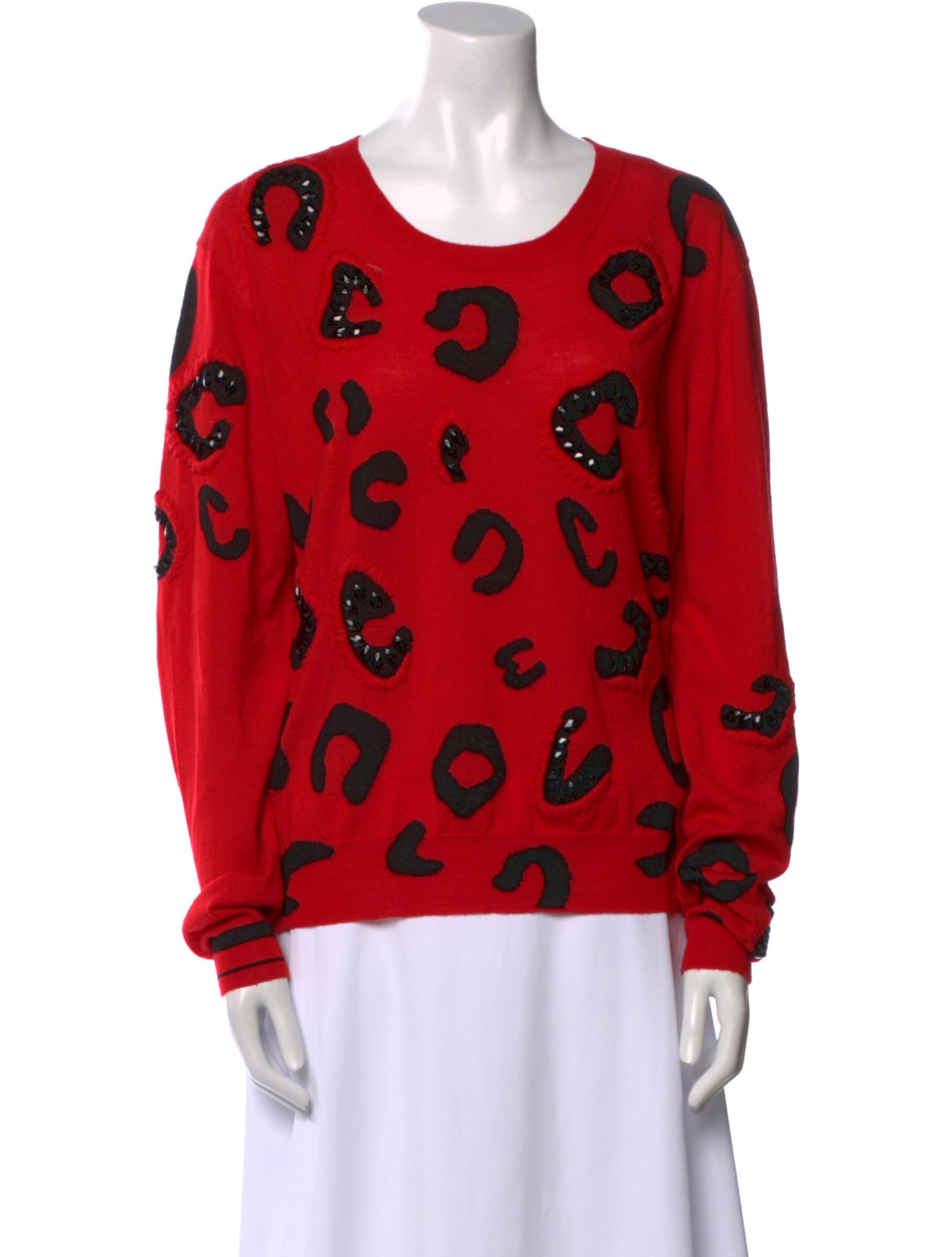 Escada Sport Virgin Wool Printed Sweater
