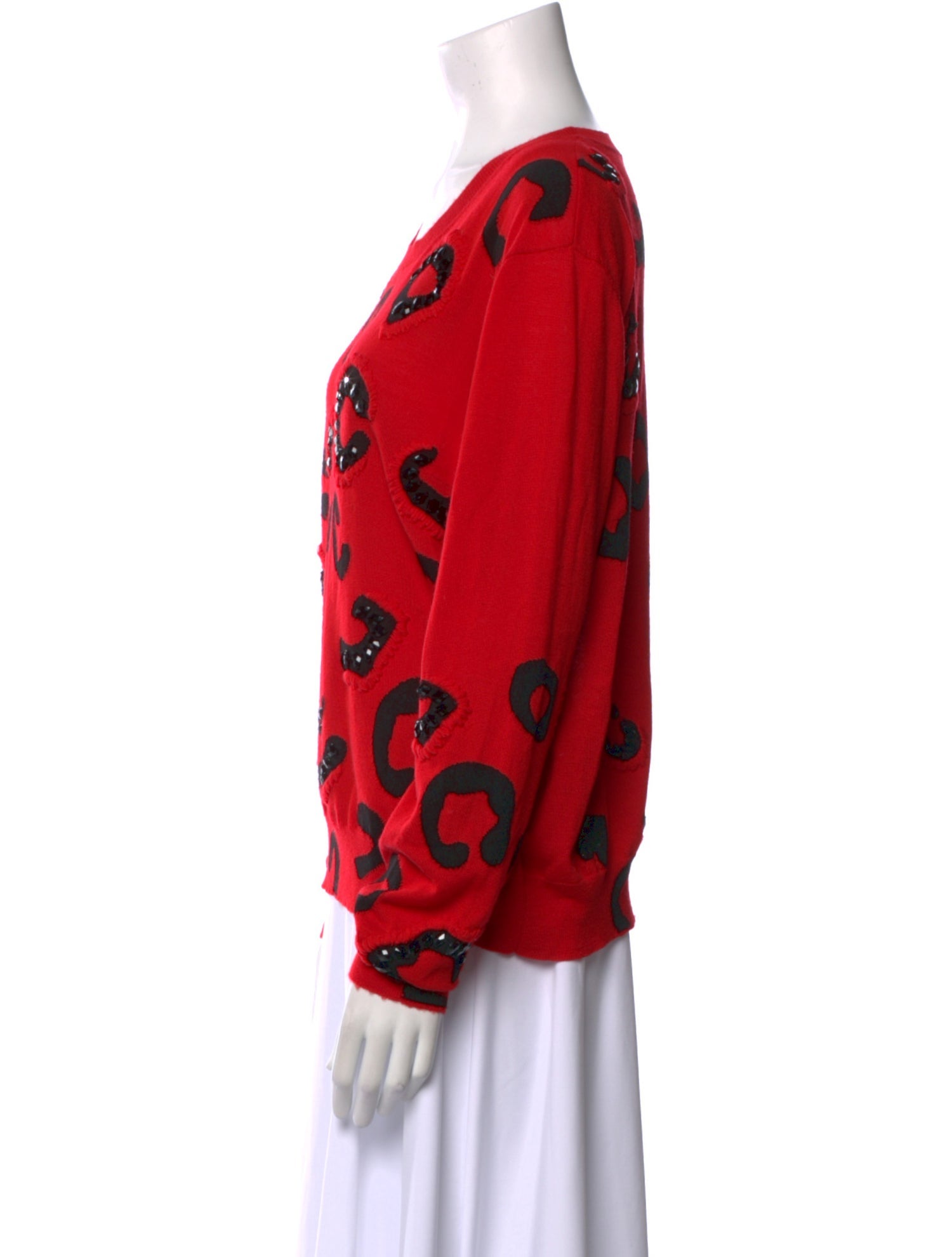 Escada Sport Virgin Wool Printed Sweater