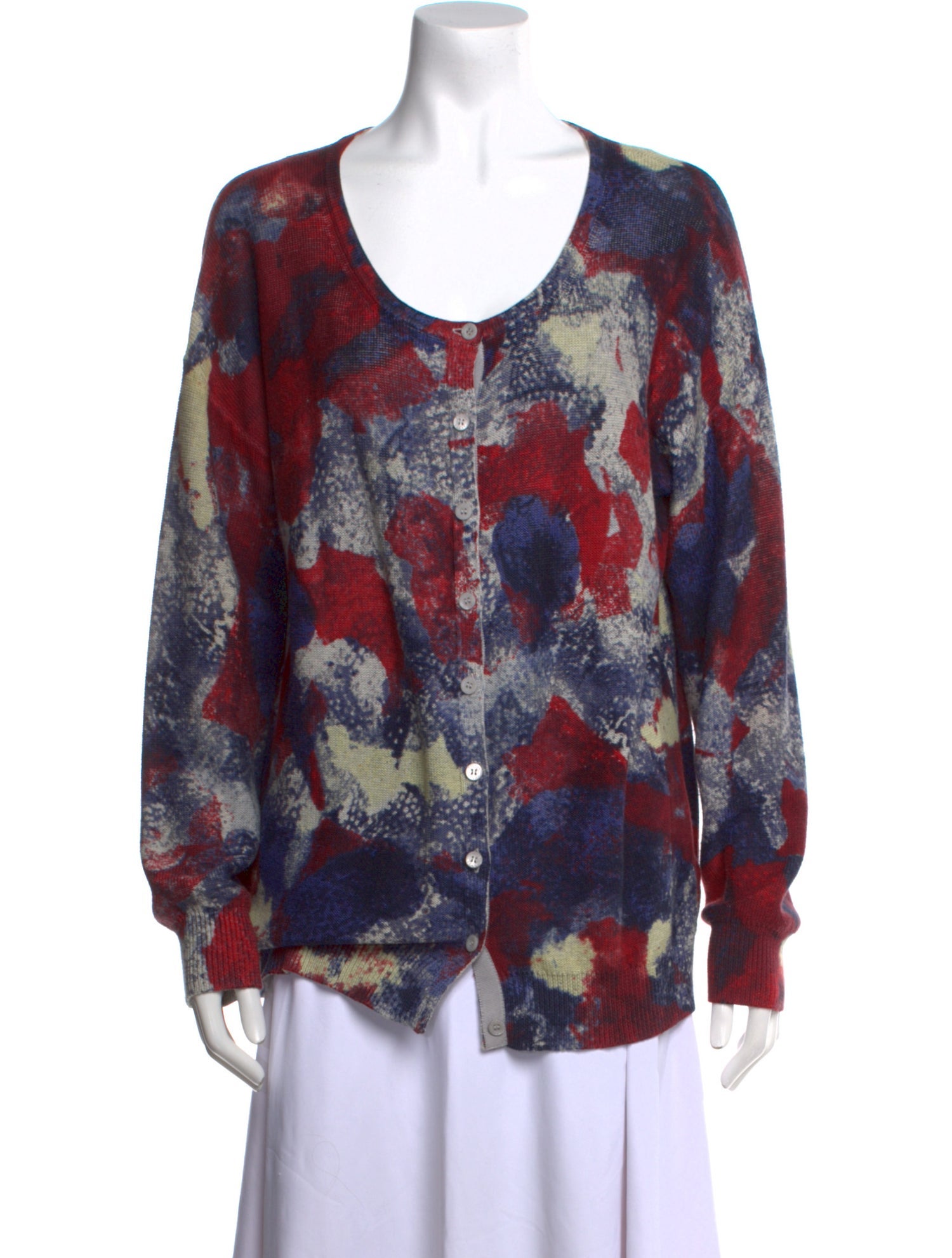 Escada Sport Printed Scoop Neck Sweater